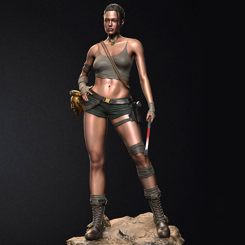 1437 Lara Croft Special Edition - Angelina Jolie - STL 3D Print Files - 3D Printed Garage Kit ガレージキット Resin Model Scale Figure フィギュア