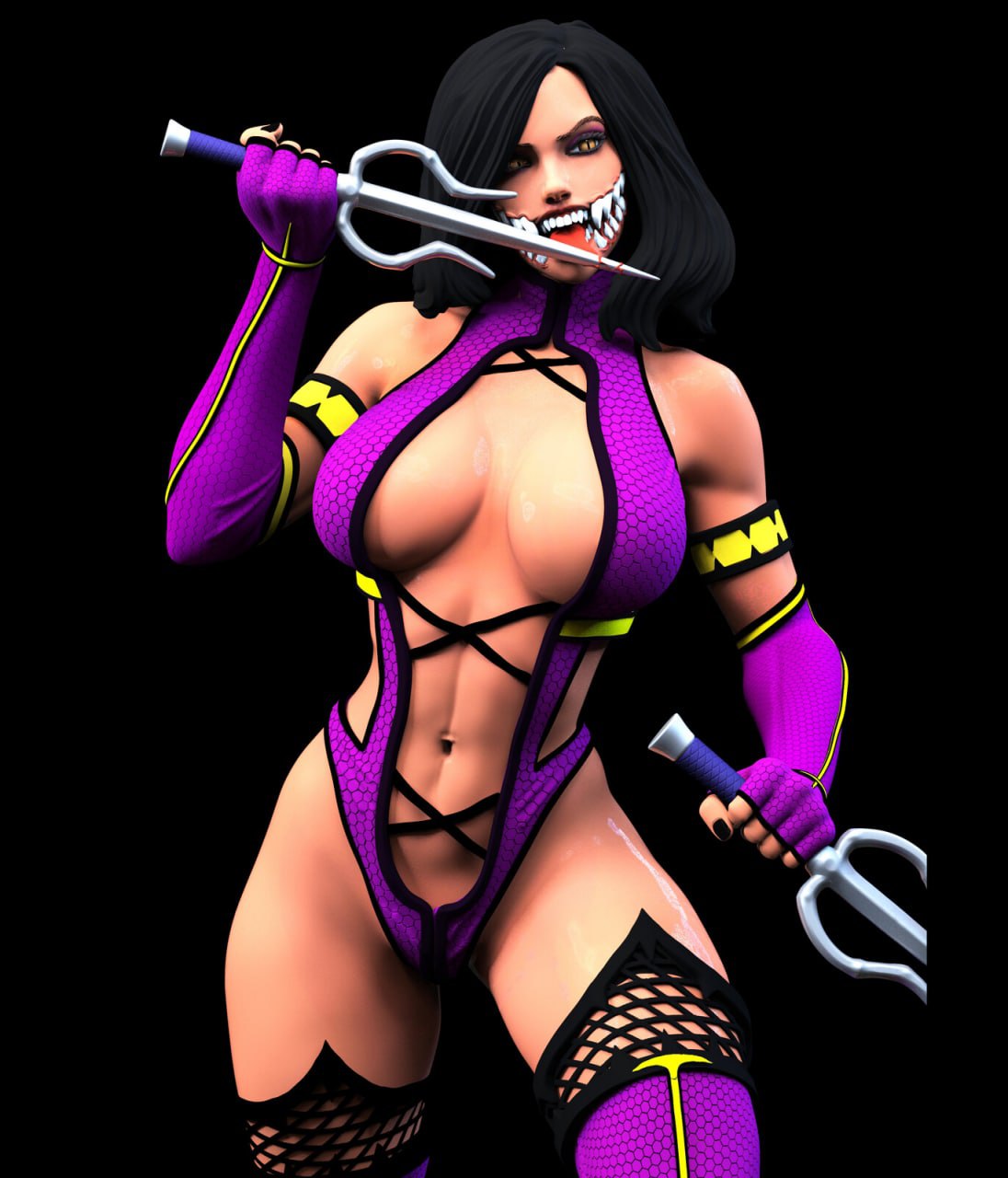 Mileena Special Edition - Mortal Kombat 1/8 Scale - 3D Printed Garage Kit ガレージキット Resin Model Scale Figure フィギュア
