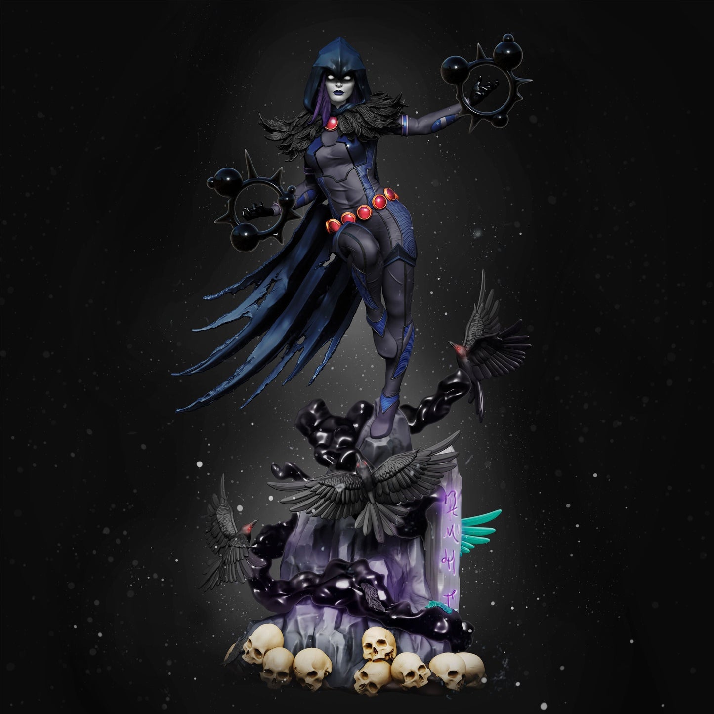 1328 Raven - DC Comics - STL 3D Print Files - 3D Printed Garage Kit ガレージキット Resin Model Scale Figure フィギュア