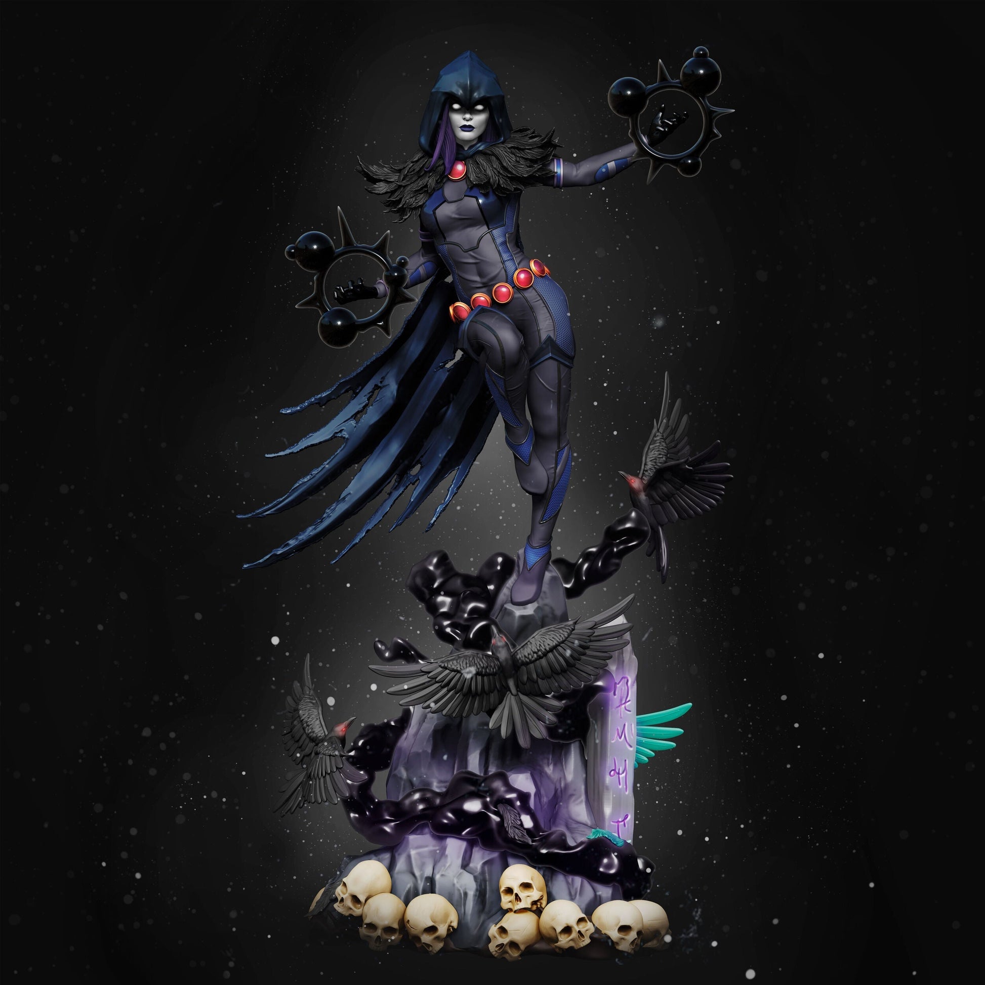 1328 Raven - DC Comics - STL 3D Print Files - 3D Printed Garage Kit ガレージキット Resin Model Scale Figure フィギュア