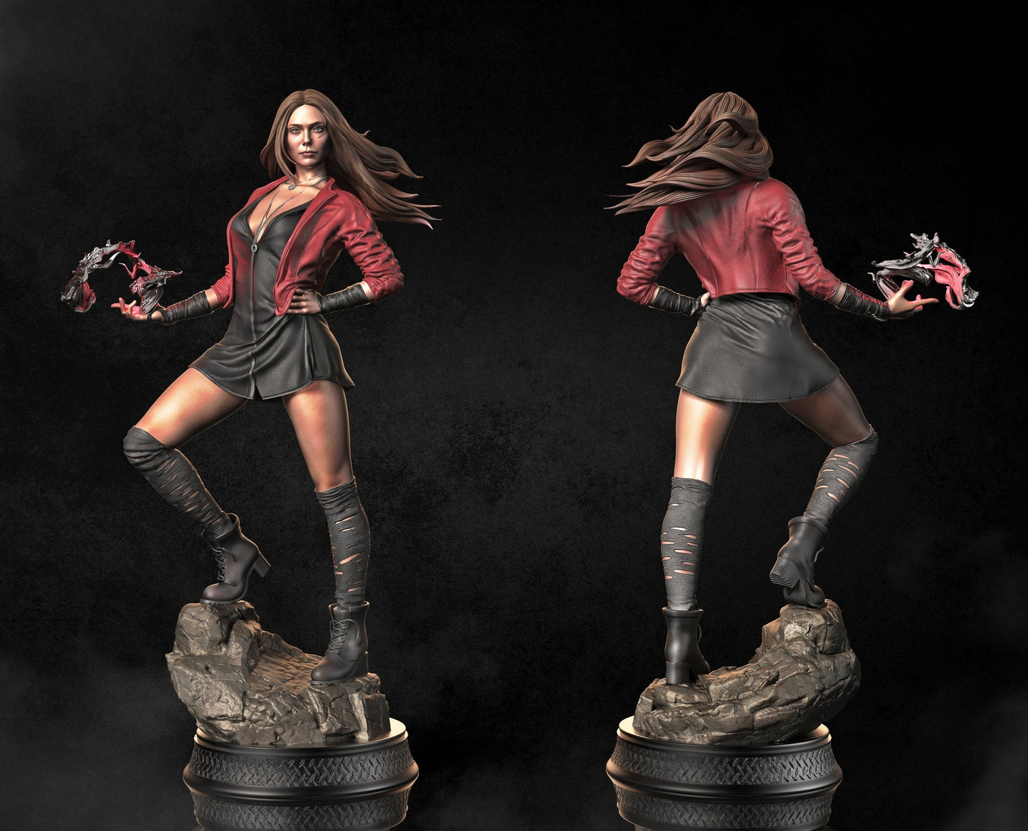 Scarlet Witch Special Edition - Wanda Maximoff - STL 3D Print Files - 3D Printed Garage Kit ガレージキット Resin Model Scale Figure フィギュア