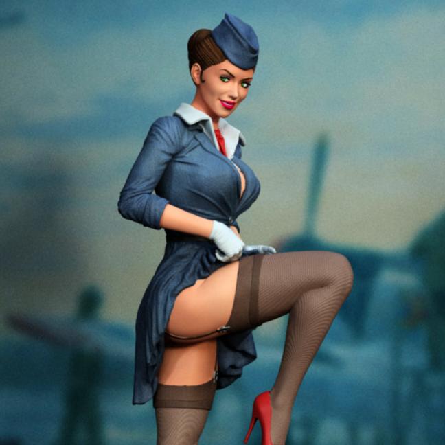 Stewardess Pinup Special Edition 1/8 Scale