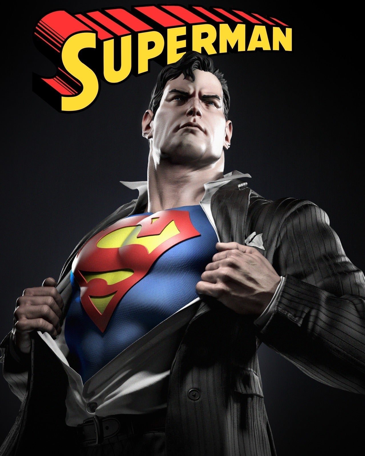 1522 Superman - DC Comics - STL 3D Print Files - 3D Printed Garage Kit ガレージキット Resin Model Scale Figure フィギュア