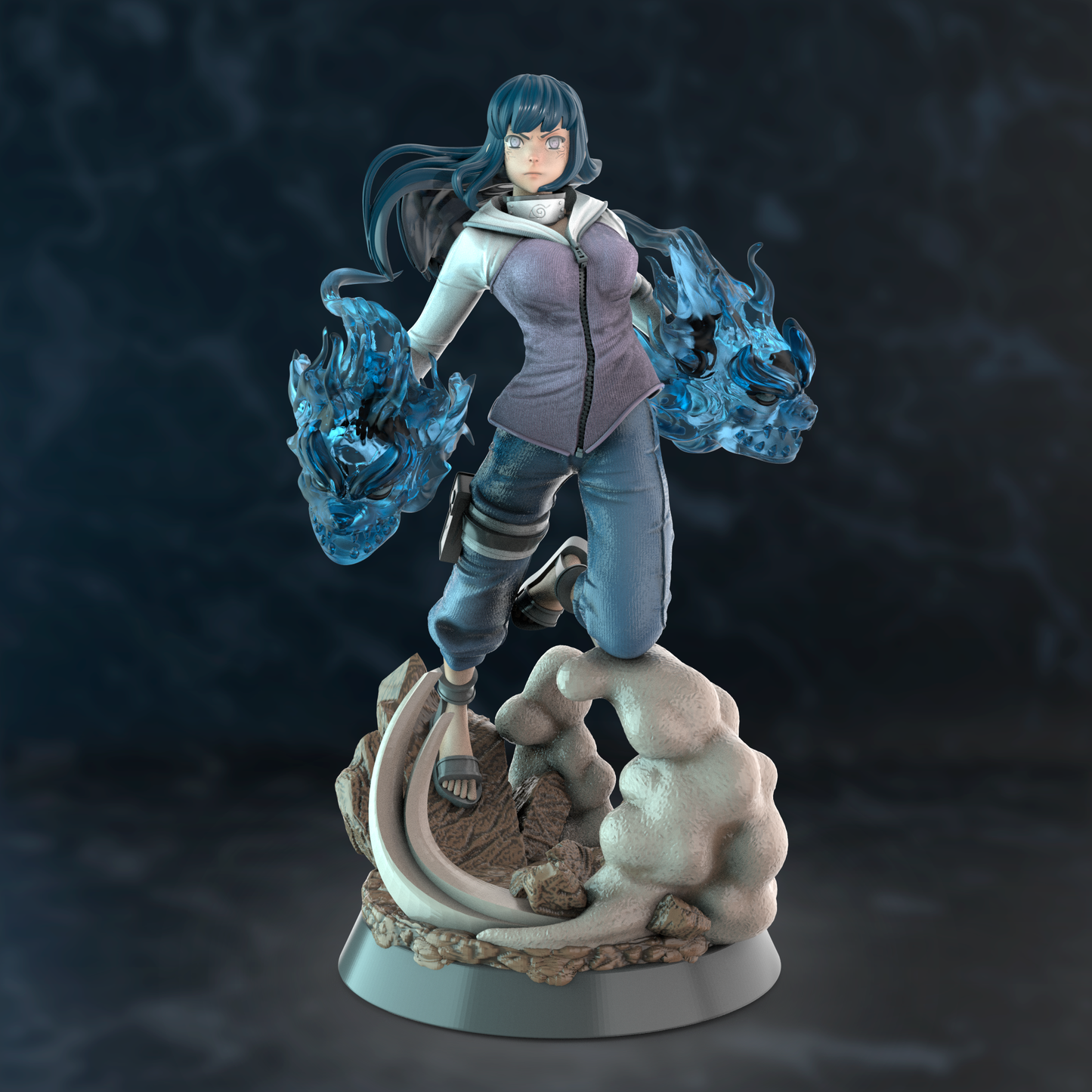 Hinata Hyuga Special Edition - Naruto - STL 3D Print Files - 3D Printed Garage Kit ガレージキット Resin Model Scale Figure フィギュア