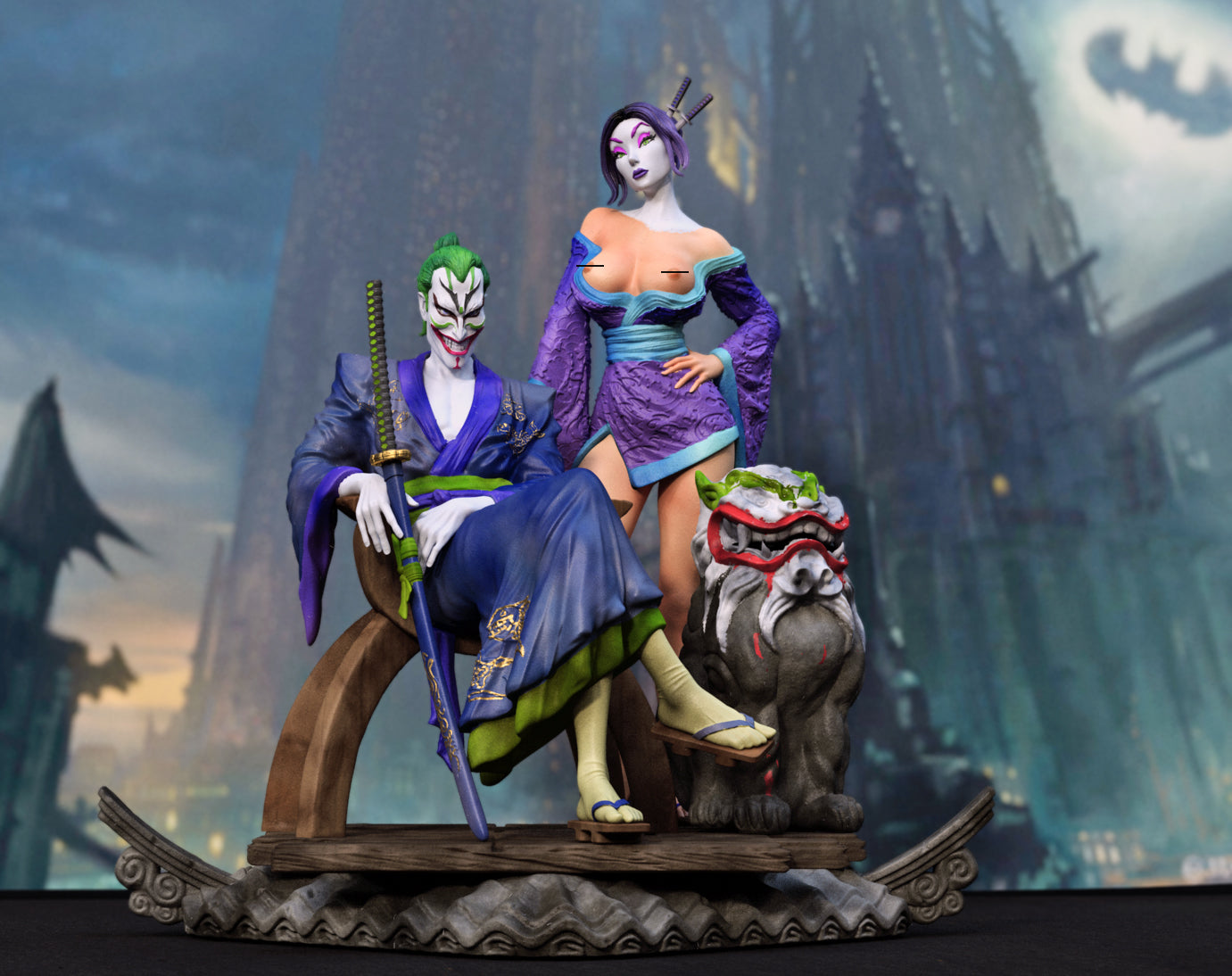 Joker and Punchline Special Edition - STL 3D Print Files - 3D Printed Garage Kit ガレージキット Resin Model Scale Figure フィギュア