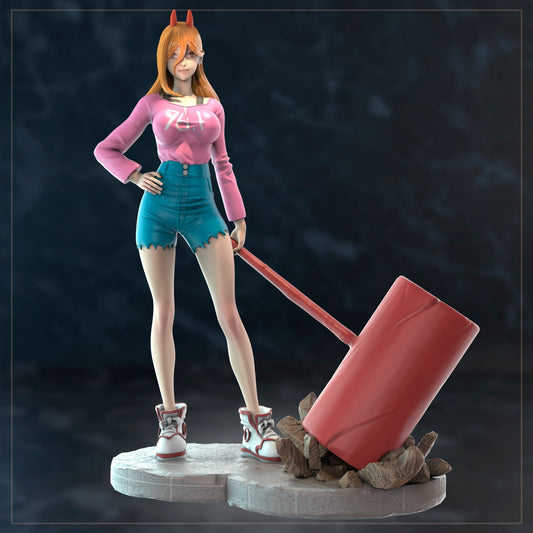 1297 Power Special Edition - Chainsaw Man - STL 3D Print Files - 3D Printed Garage Kit ガレージキット Resin Model Scale Figure フィギュア