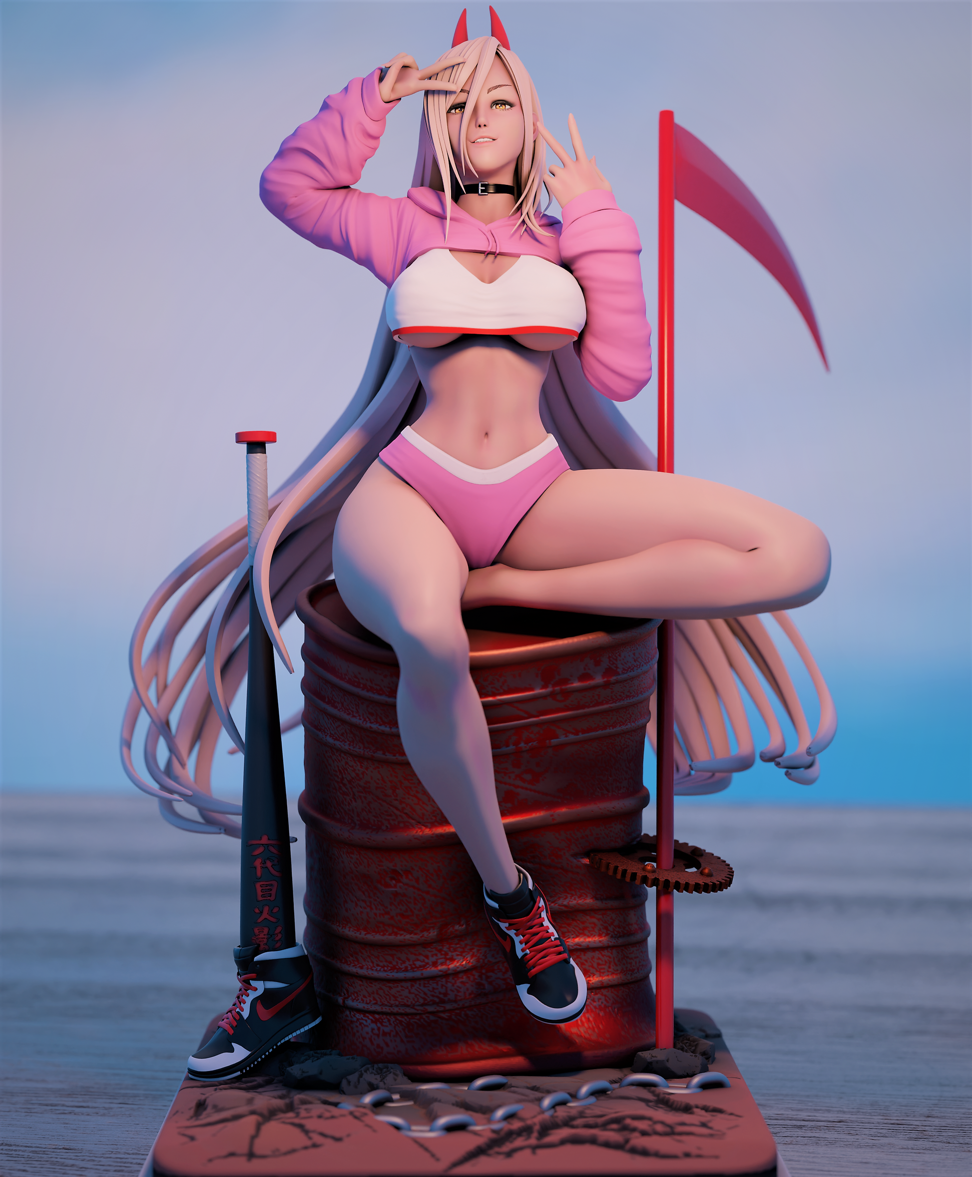1848 Power Special Edition - Chainsaw Man - STL 3D Print Files - 3D Printed Garage Kit ガレージキット Resin Model Scale Figure フィギュア