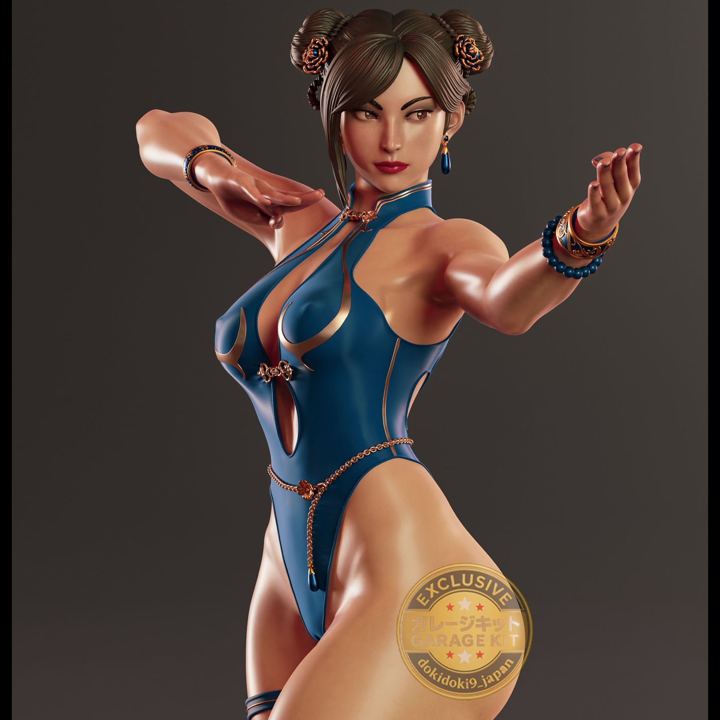 hun Li Resin Garage Kit – Street Fighter – 1/8 Scale | Unpainted 3D Printed Resin Model
