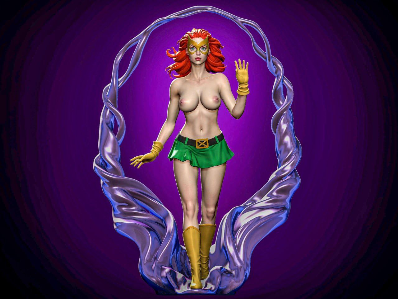 1394 Jean Grey Special Edition - X-men - STL 3D Print Files - 3D Printed Garage Kit ガレージキット Resin Model Scale Figure フィギュア