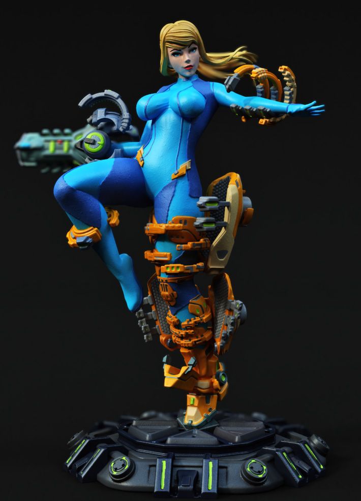 Samus Aran Special Edition - STL 3D Print Files - 3D Printed Garage Kit ガレージキット Resin Model Scale Figure フィギュア