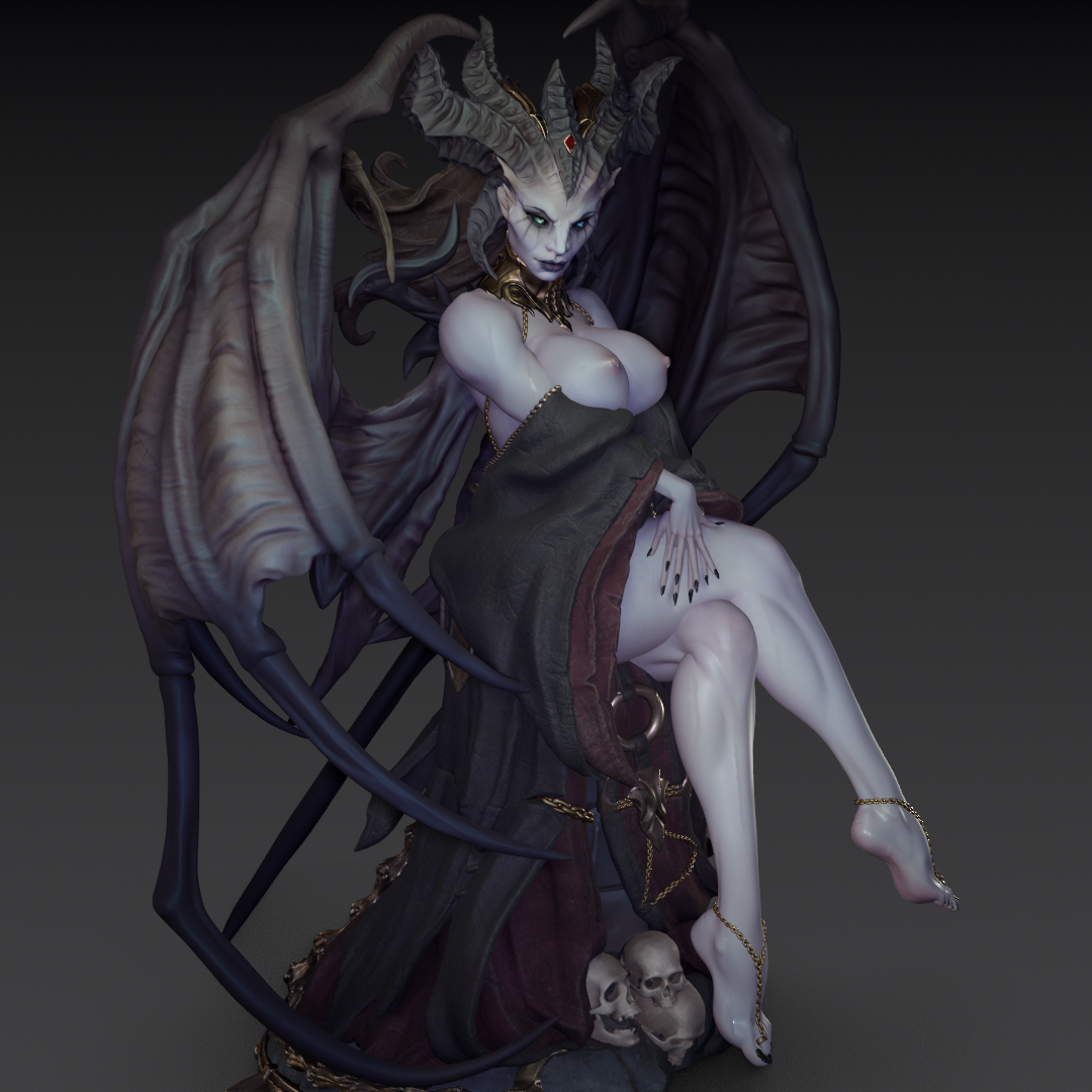Lilith Special Edition - Diablo - STL 3D Print Files - 3D Printed Garage Kit ガレージキット Resin Model Scale Figure フィギュア