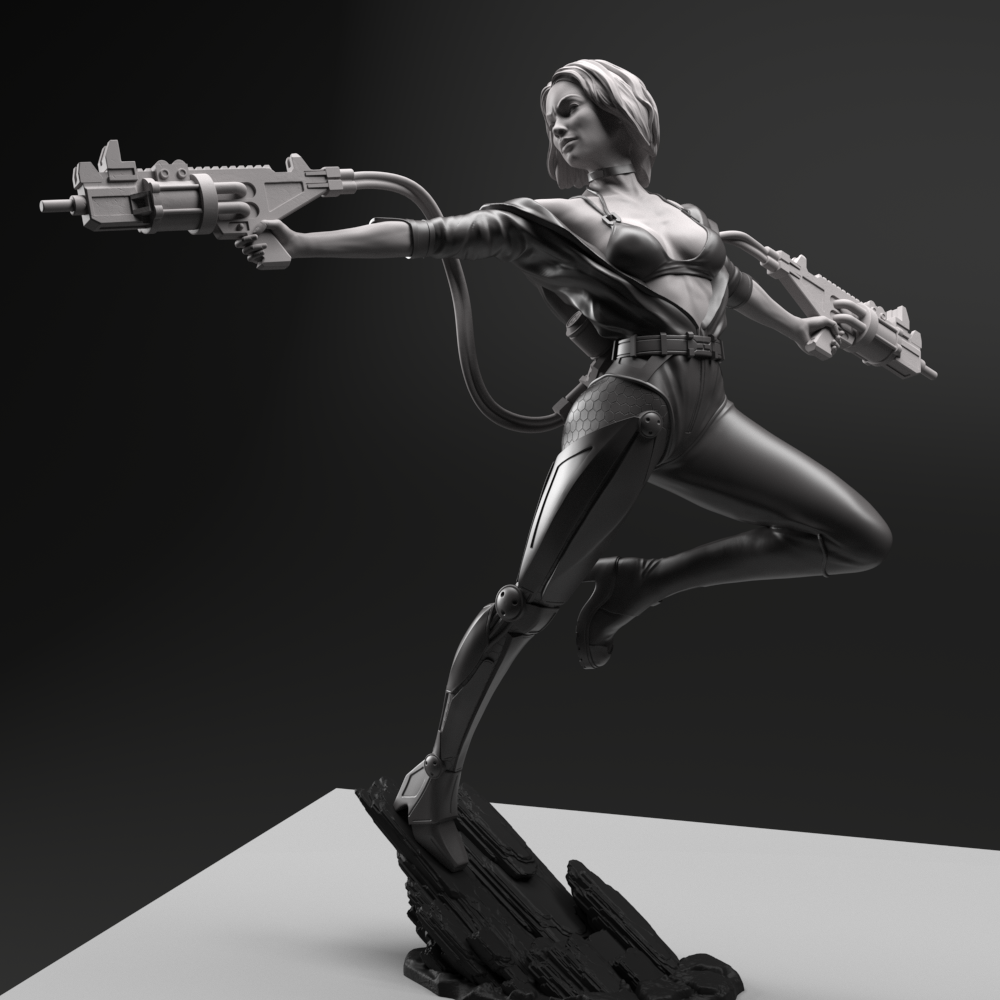 The Lady Killer Special Edition - STL 3D Print Files - 3D Printed Garage Kit ガレージキット Resin Model Scale Figure フィギュア