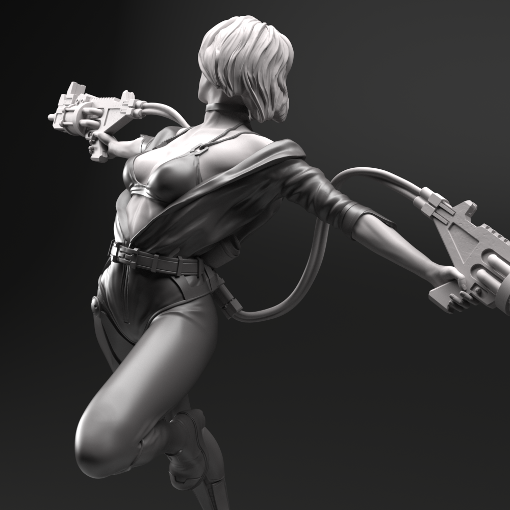 The Lady Killer Special Edition - STL 3D Print Files - 3D Printed Garage Kit ガレージキット Resin Model Scale Figure フィギュア