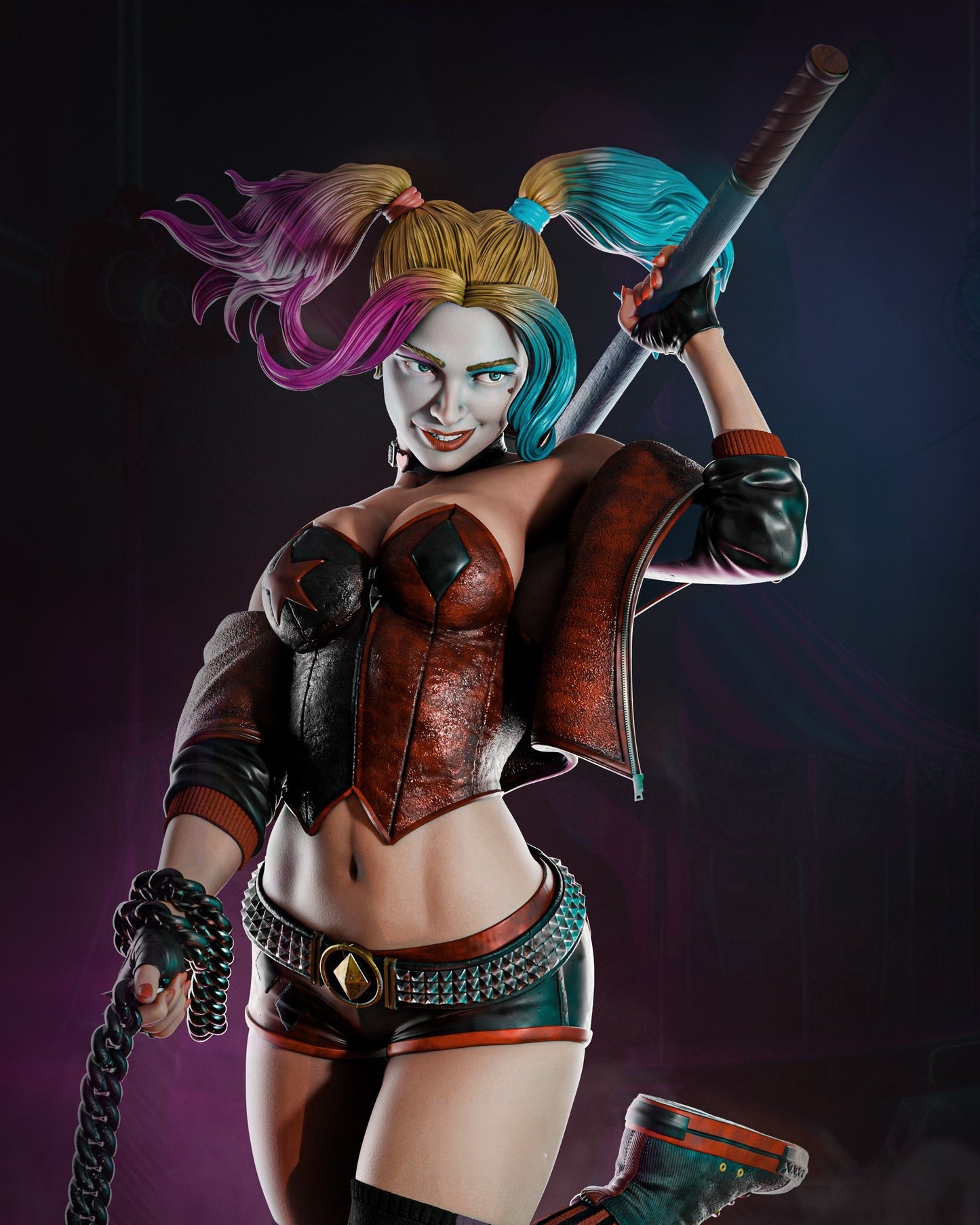 Harley Quinn and Hyenas 1/8 Scale