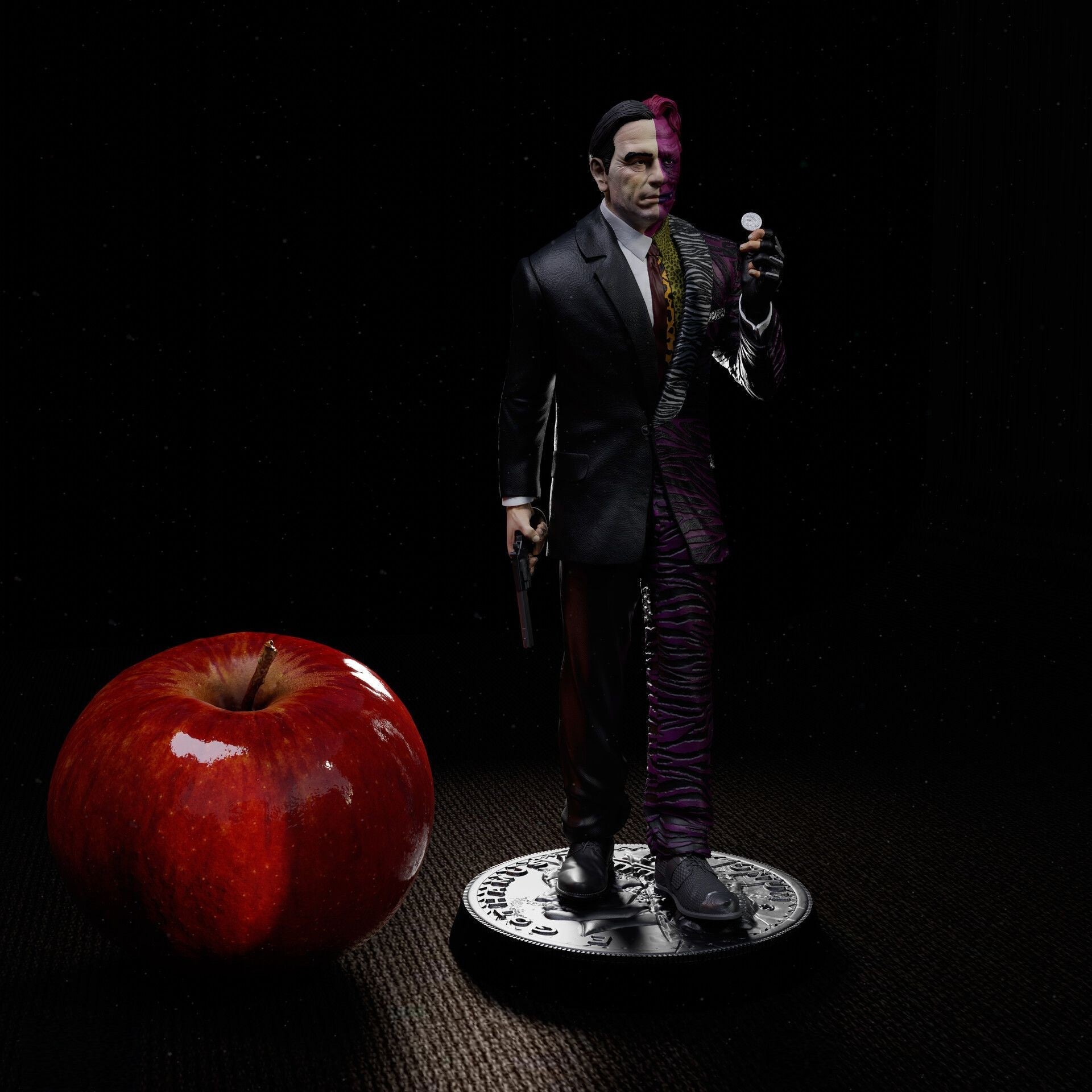 Two face - Tommy Lee Jones - Batman - STL 3D Print Files - 3D Printed Garage Kit ガレージキット Resin Model Scale Figure フィギュア