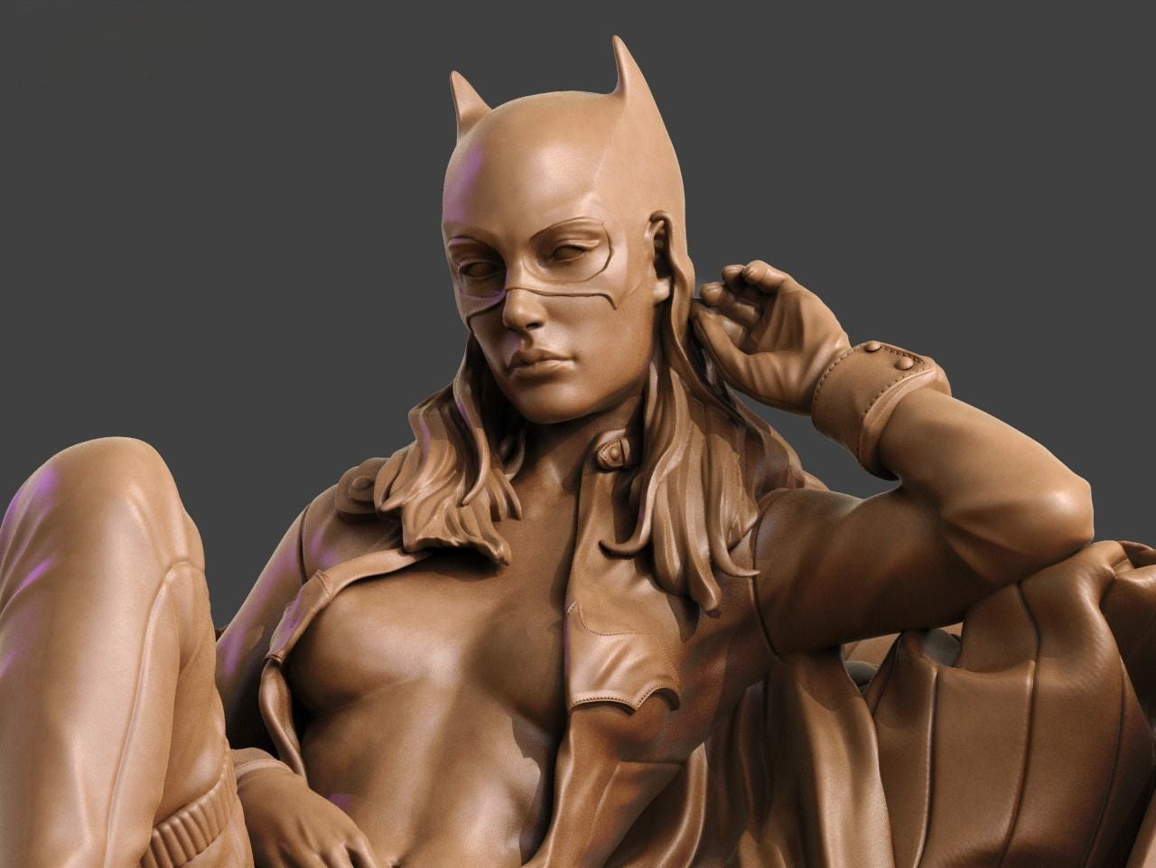 Sexy Batgirl - STL 3D Print Files - 3D Printed Garage Kit ガレージキット Resin Model Scale Figure フィギュア