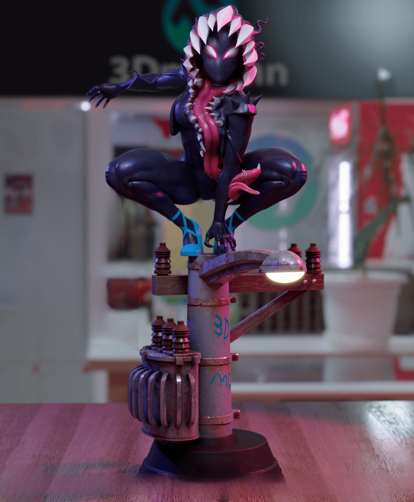 Spider Gwen Special Edition - Venom Gwen - STL 3D Print Files - 3D Printed Garage Kit ガレージキット Resin Model Scale Figure フィギュア