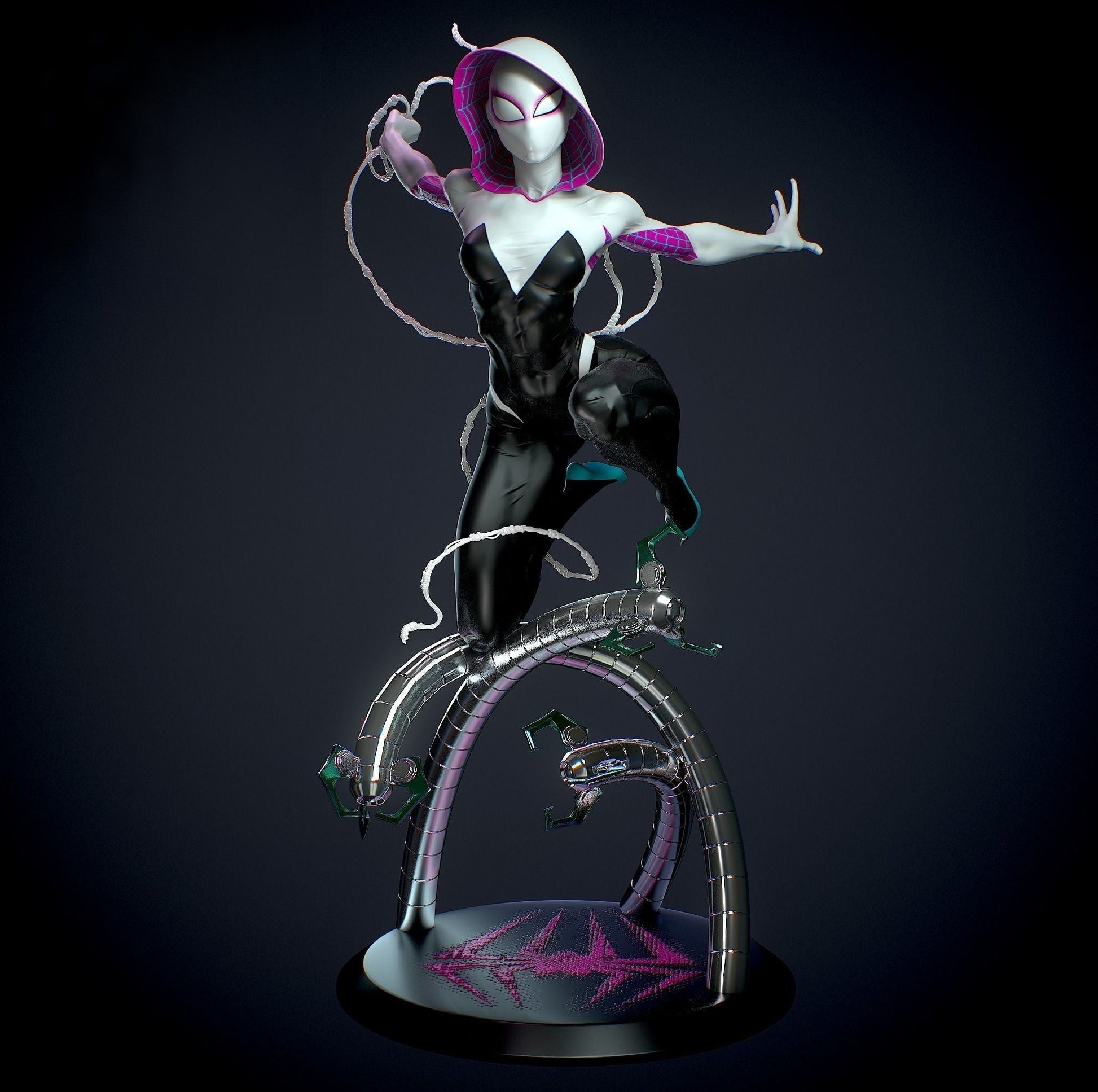 1427 Spider Gwen Special Edition - STL 3D Print Files - 3D Printed Garage Kit ガレージキット Resin Model Scale Figure フィギュア
