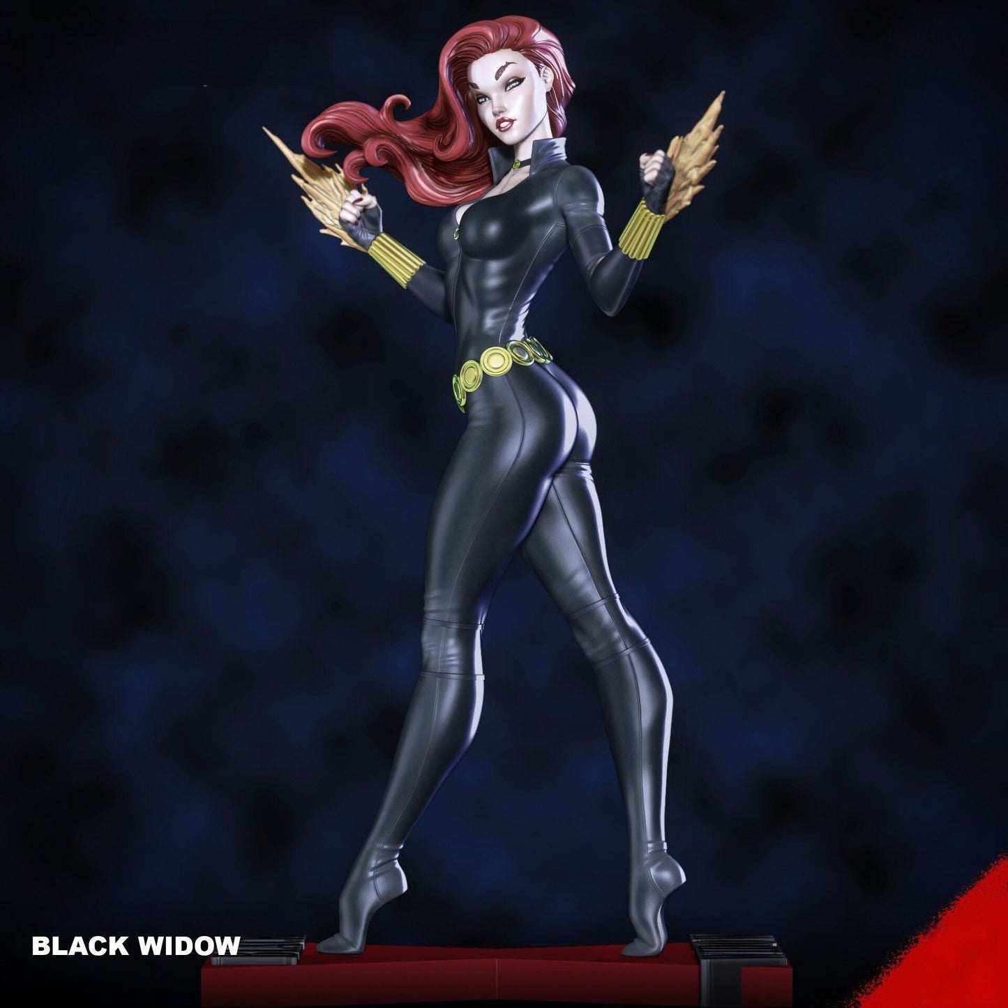 Black Widow Comic Special Edition - STL 3D Print Files - 3D Printed Garage Kit ガレージキット Resin Model Scale Figure フィギュア