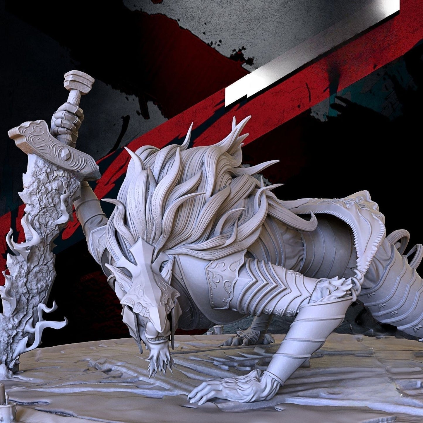 Queen Marika Special Edition and Maliketh - Elden Ring - STL 3D Print Files - 3D Printed Garage Kit ガレージキット Resin Model Scale Figure フィギュア