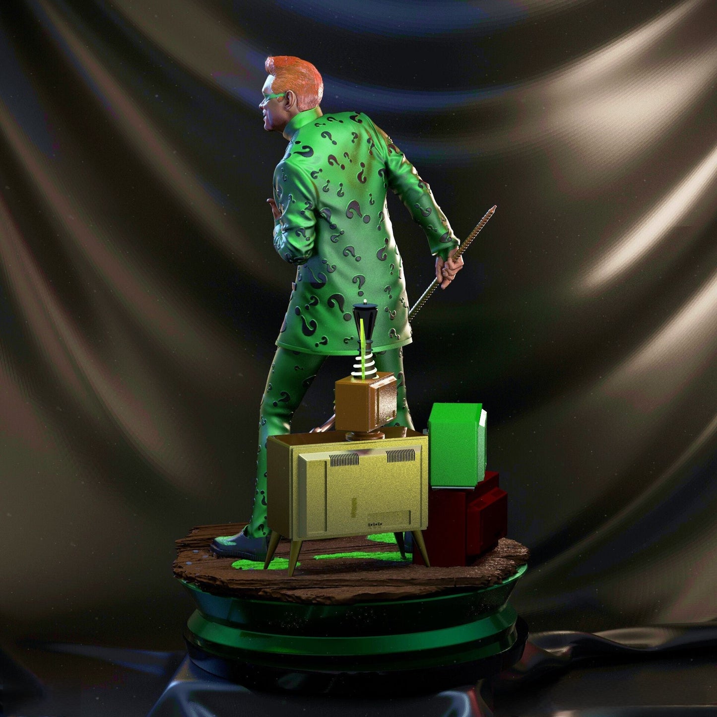 Riddler - Jim Carrey - Batman - STL 3D Print Files - 3D Printed Garage Kit ガレージキット Resin Model Scale Figure フィギュア