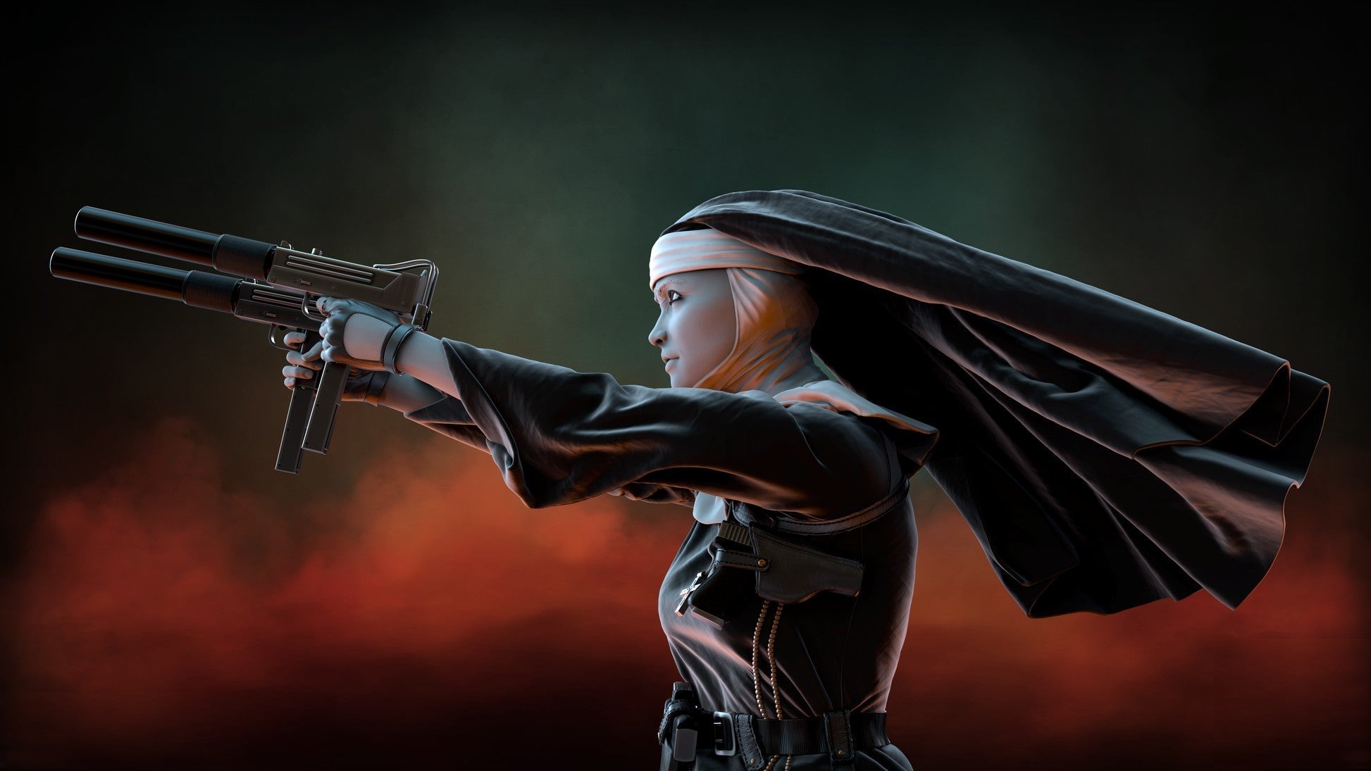 SISTER MARY Special Edition - STL 3D Print Files - 3D Printed Garage Kit ガレージキット Resin Model Scale Figure フィギュア