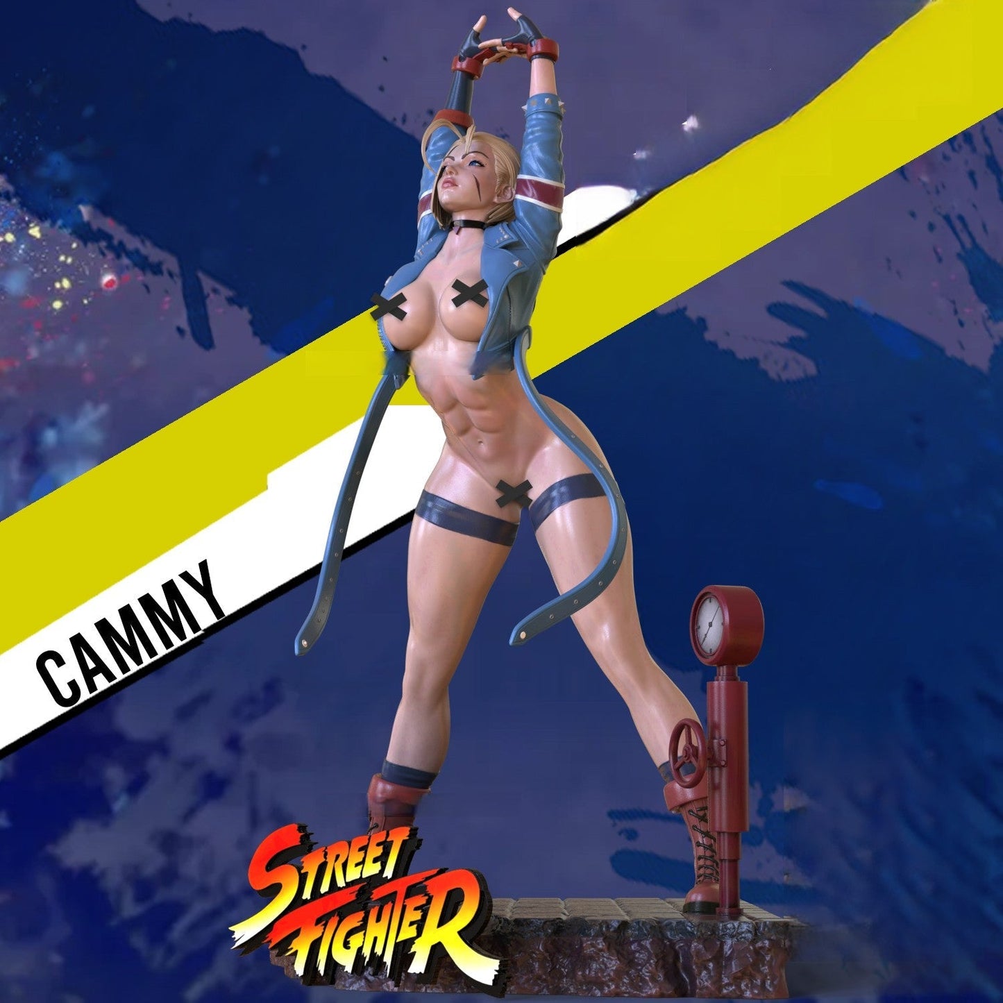 1351 Cammy Special Edition - Street Fighter - STL 3D Print Files - 3D Printed Garage Kit ガレージキット Resin Model Scale Figure フィギュア