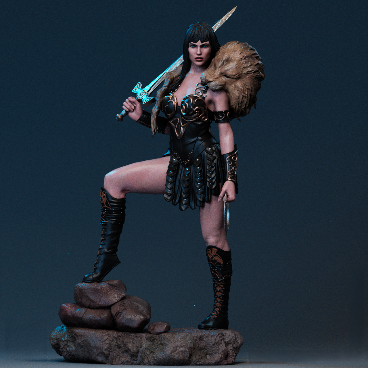 Xena - Warrior Princess 1/8 Scale - 3D Printed Garage Kit ガレージキット Resin Model Scale Figure フィギュア