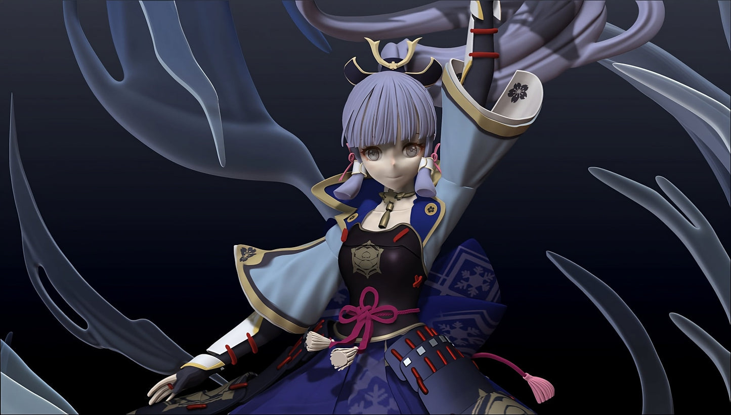 Kamisato Ayaka - Genshin Impact - STL 3D Print Files - 3D Printed Garage Kit ガレージキット Resin Model Scale Figure フィギュア