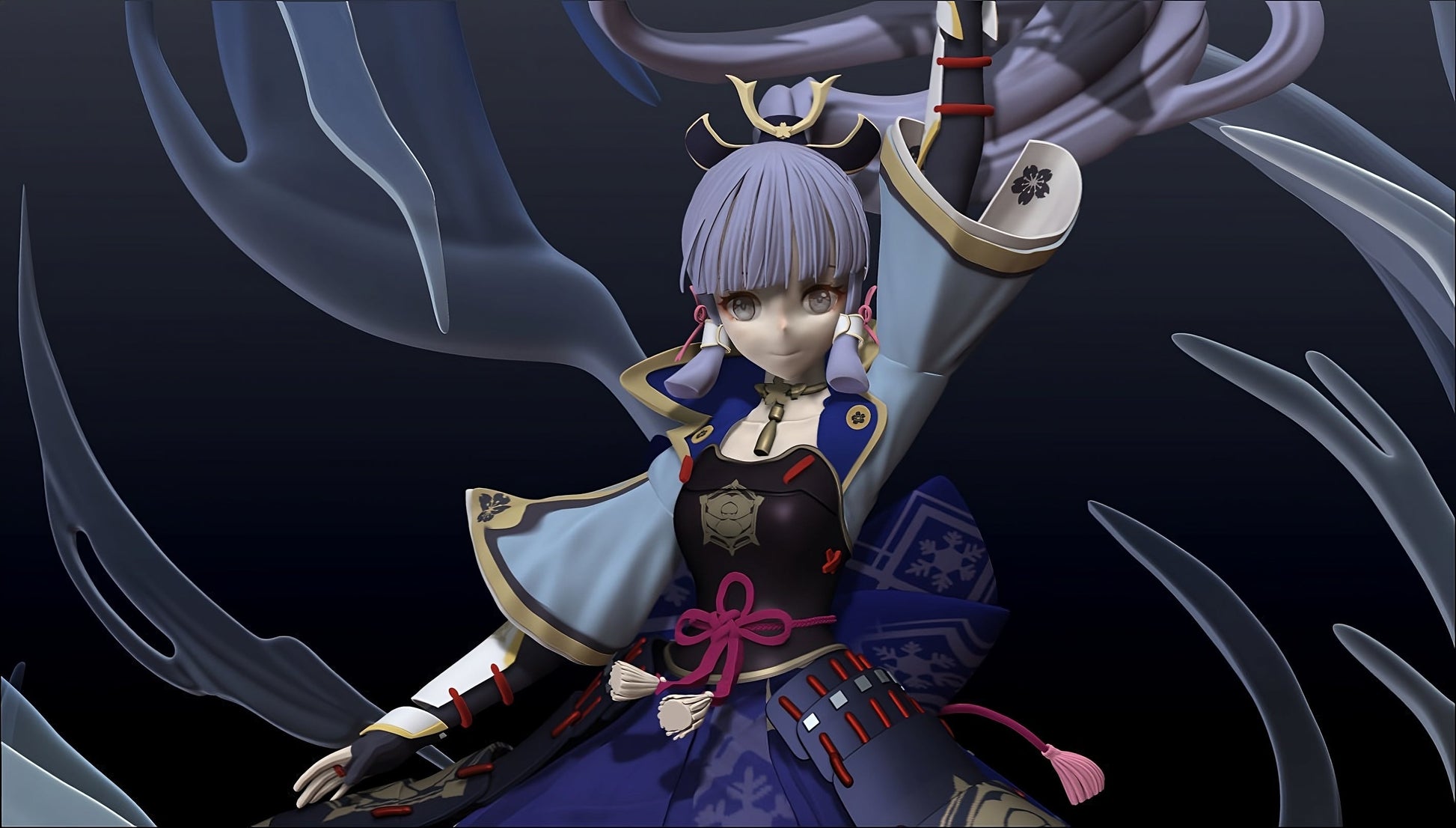 Kamisato Ayaka - Genshin Impact - STL 3D Print Files - 3D Printed Garage Kit ガレージキット Resin Model Scale Figure フィギュア