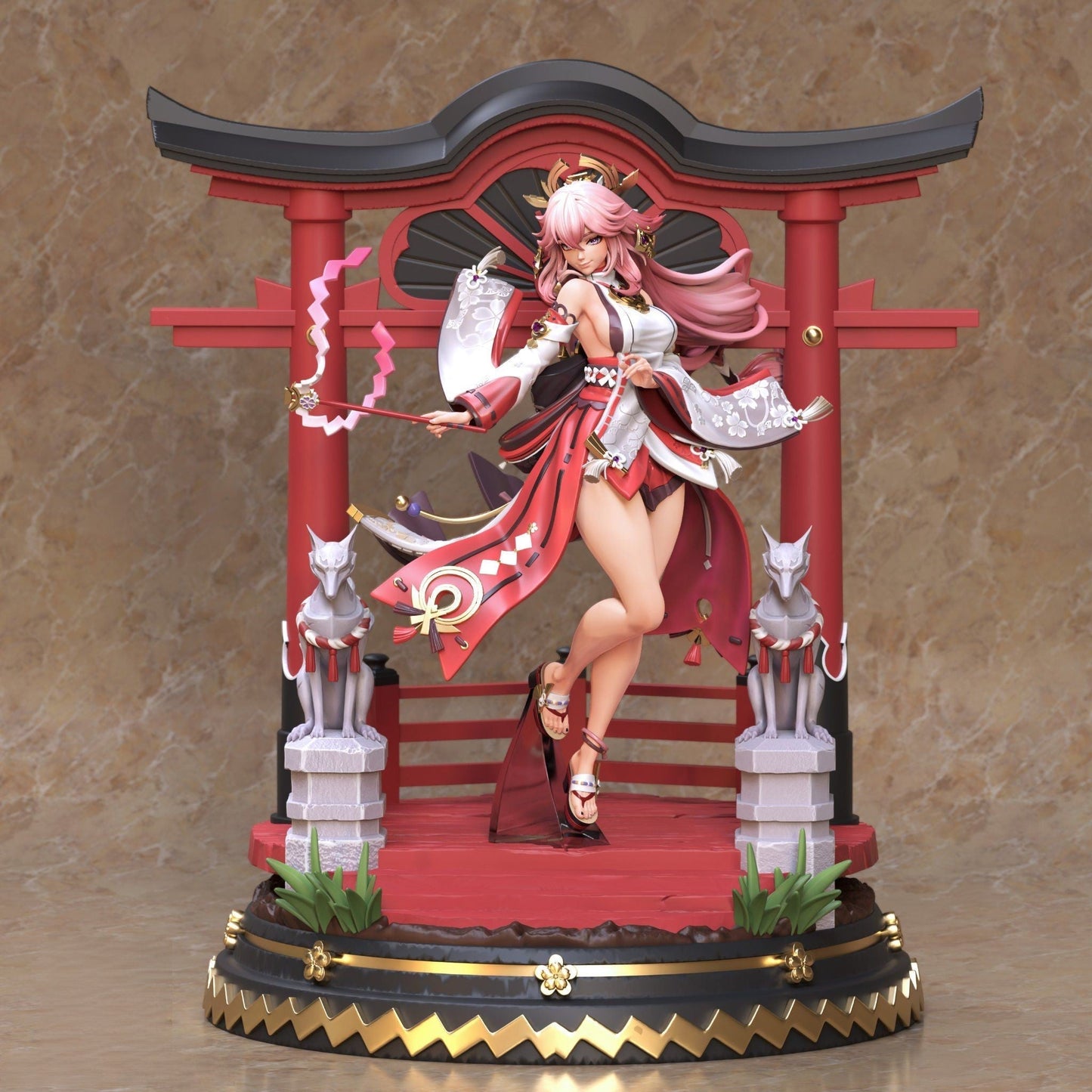 Yae Miko - Genshin Impact - STL 3D Print Files - 3D Printed Garage Kit ガレージキット Resin Model Scale Figure フィギュア