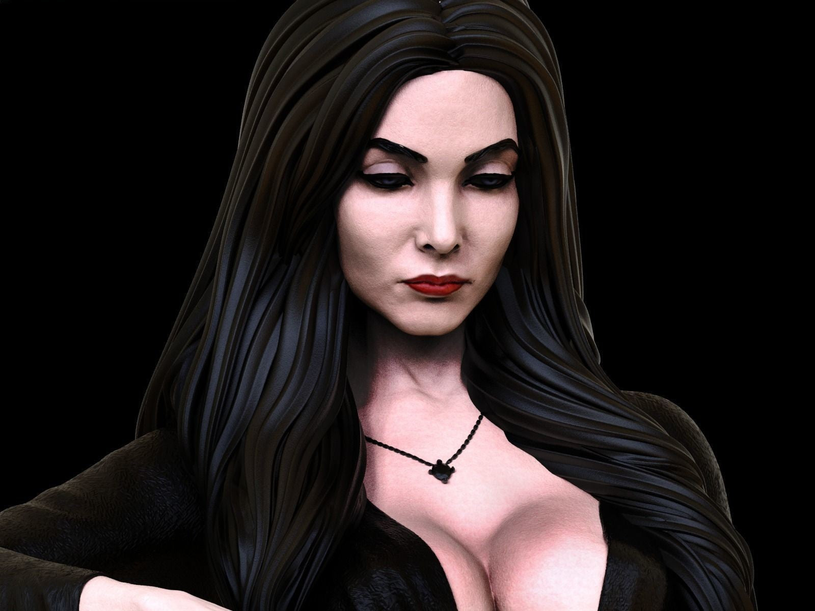 Morticia Addams Special Edition - Addams Family - STL 3D Print Files - 3D Printed Garage Kit ガレージキット Resin Model Scale Figure フィギュア