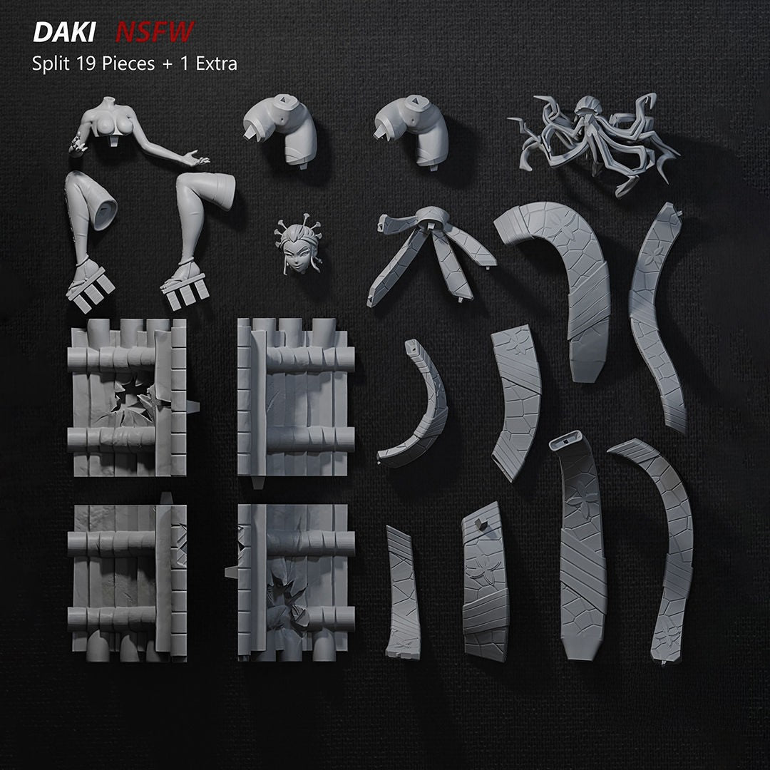 1476 Daki Special Edition - Kimetsu no Yaiba - STL 3D Print Files - 3D Printed Garage Kit ガレージキット Resin Model Scale Figure フィギュア