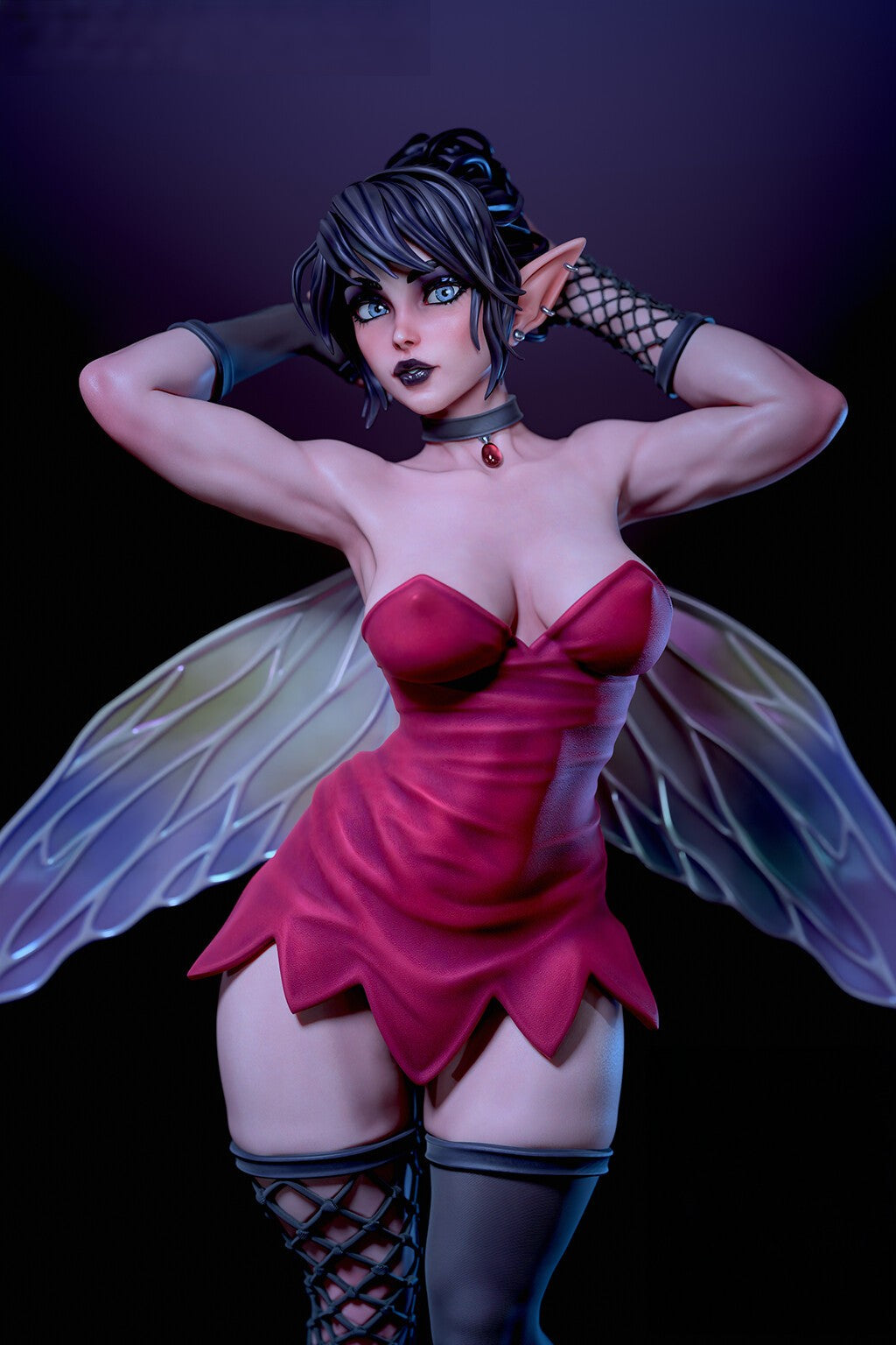 Vita Special Edition - The Goth Fairy - STL 3D Print Files - 3D Printed Garage Kit ガレージキット Resin Model Scale Figure フィギュア