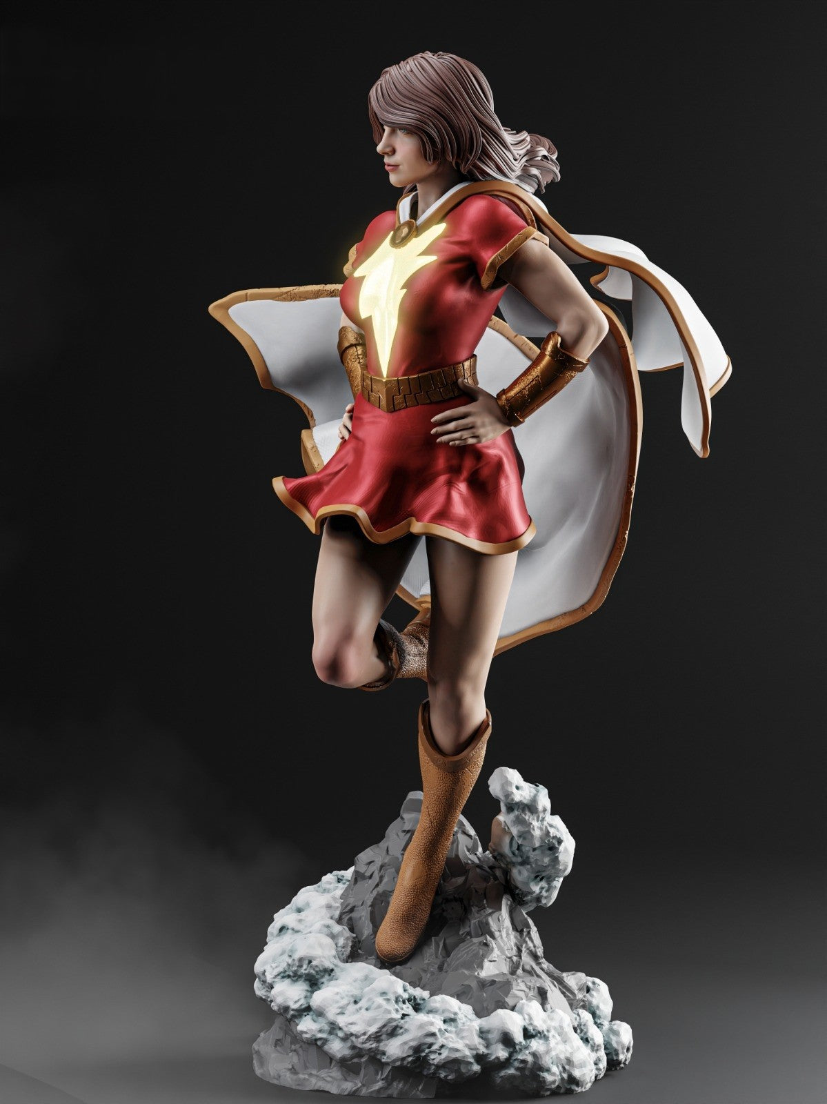 Mary Marvel - DC Comics - STL 3D Print Files - 3D Printed Garage Kit ガレージキット Resin Model Scale Figure フィギュア