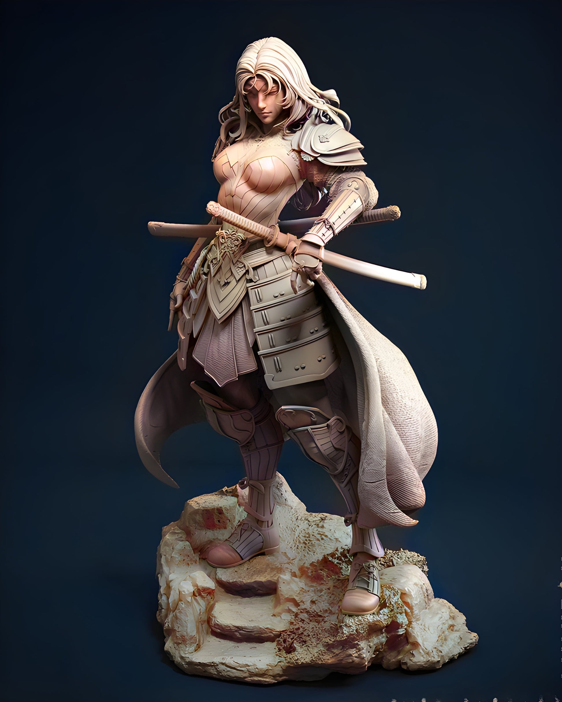 Samurai Wonder Woman 1/8 Scale - 3D Printed Garage Kit ガレージキット Resin Model Scale Figure フィギュア