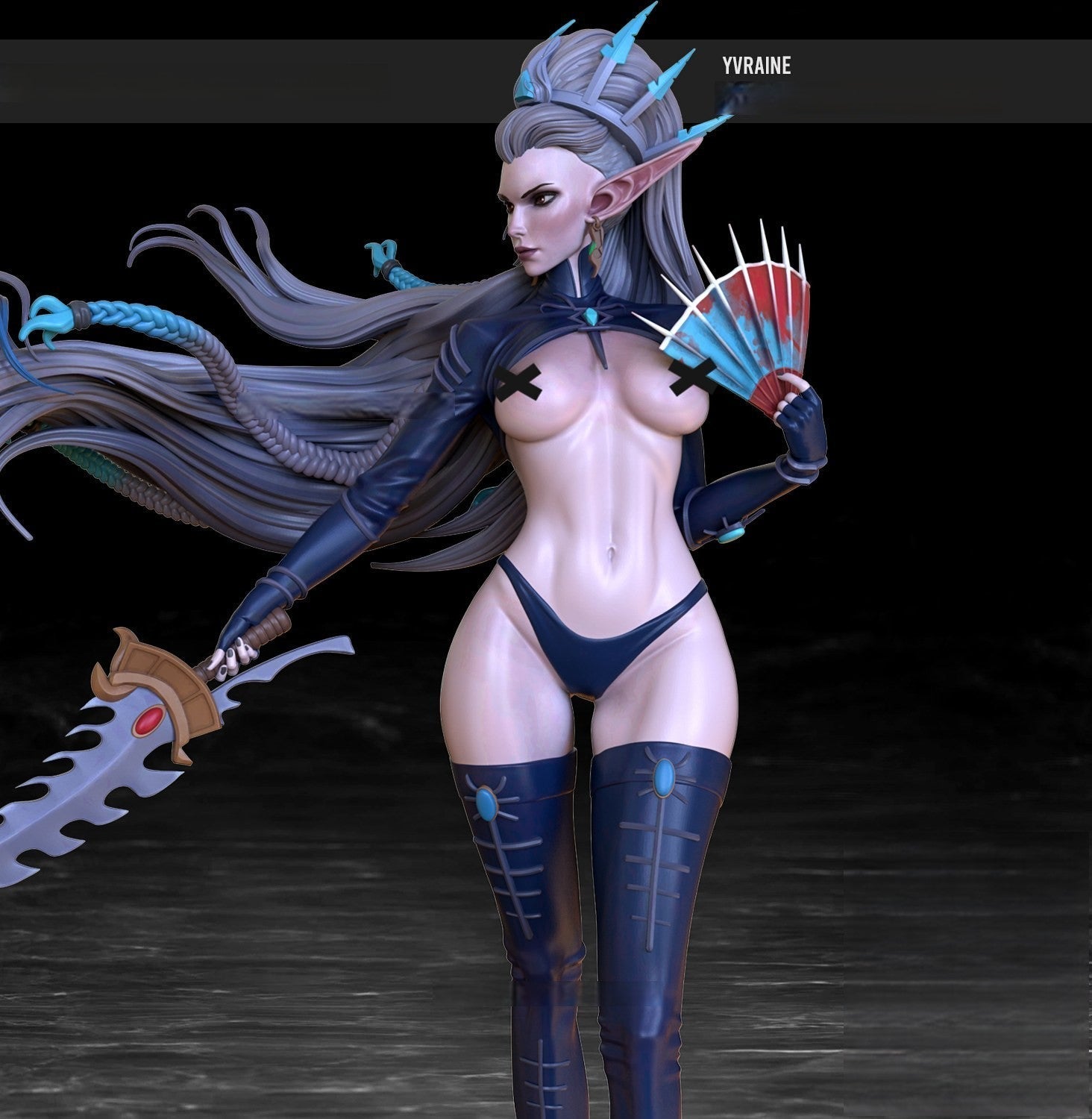 Yvraine Special Edition with Gyrinx - Warhammer 40K 1/8 Scale - 3D Printed Garage Kit ガレージキット Resin Model Scale Figure フィギュア