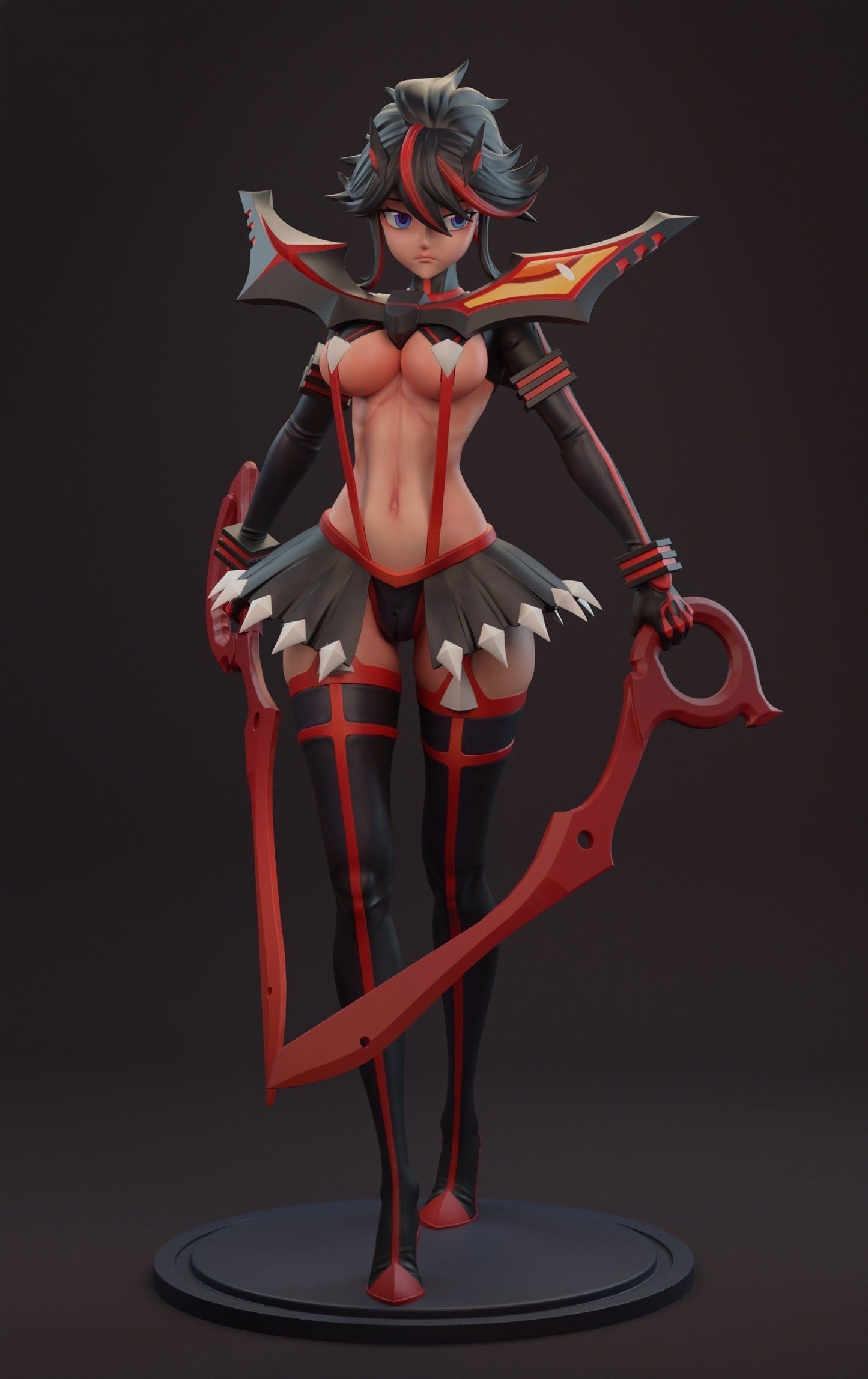 Ryūko Matoi Special Edition - Kill la Kill - STL 3D Print Files - 3D Printed Garage Kit ガレージキット Resin Model Scale Figure フィギュア