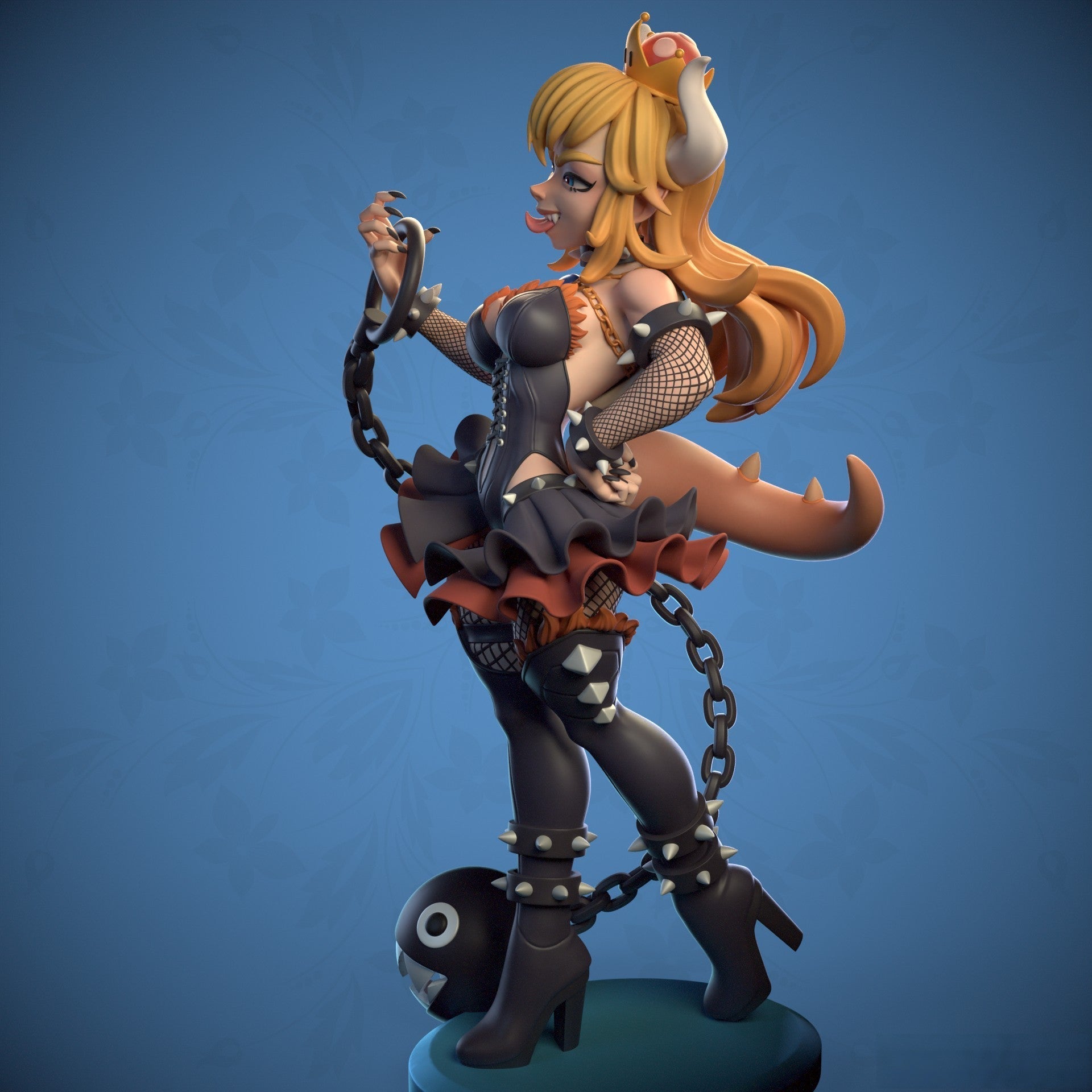 Bowsette Special Edition - Super Mario - STL 3D Print Files - 3D Printed Garage Kit ガレージキット Resin Model Scale Figure フィギュア