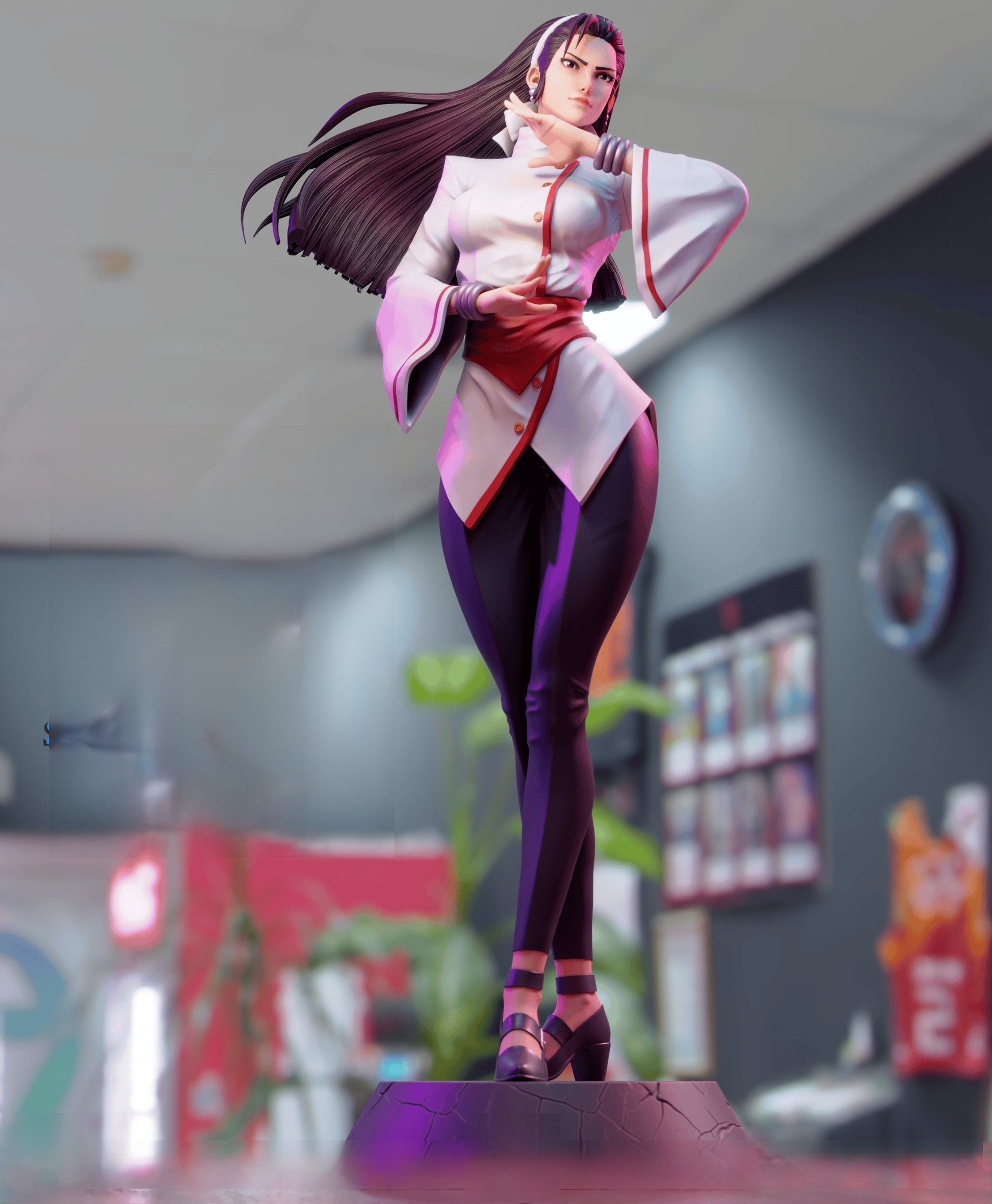 Chizuru Kagura - The King of Fighters 1/8 Scale - 3D Printed Garage Kit ガレージキット Resin Model Scale Figure フィギュア