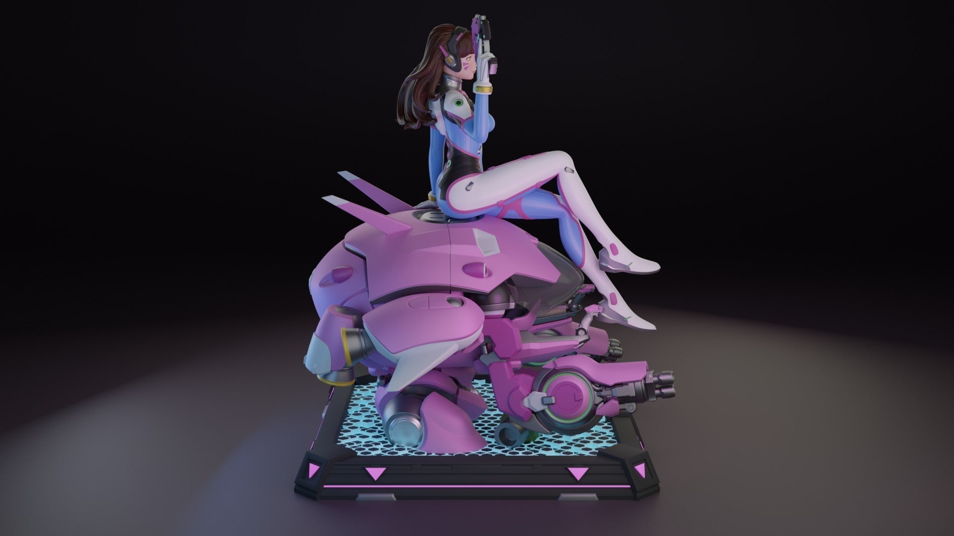 D.Va Special Edition - Overwatch - STL 3D Print Files - 3D Printed Garage Kit ガレージキット Resin Model Scale Figure フィギュア