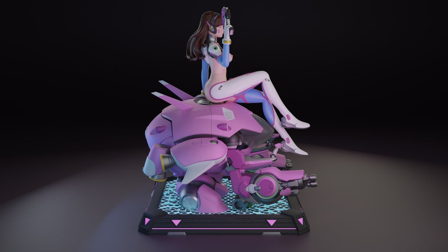 D.Va Special Edition - Overwatch - STL 3D Print Files - 3D Printed Garage Kit ガレージキット Resin Model Scale Figure フィギュア