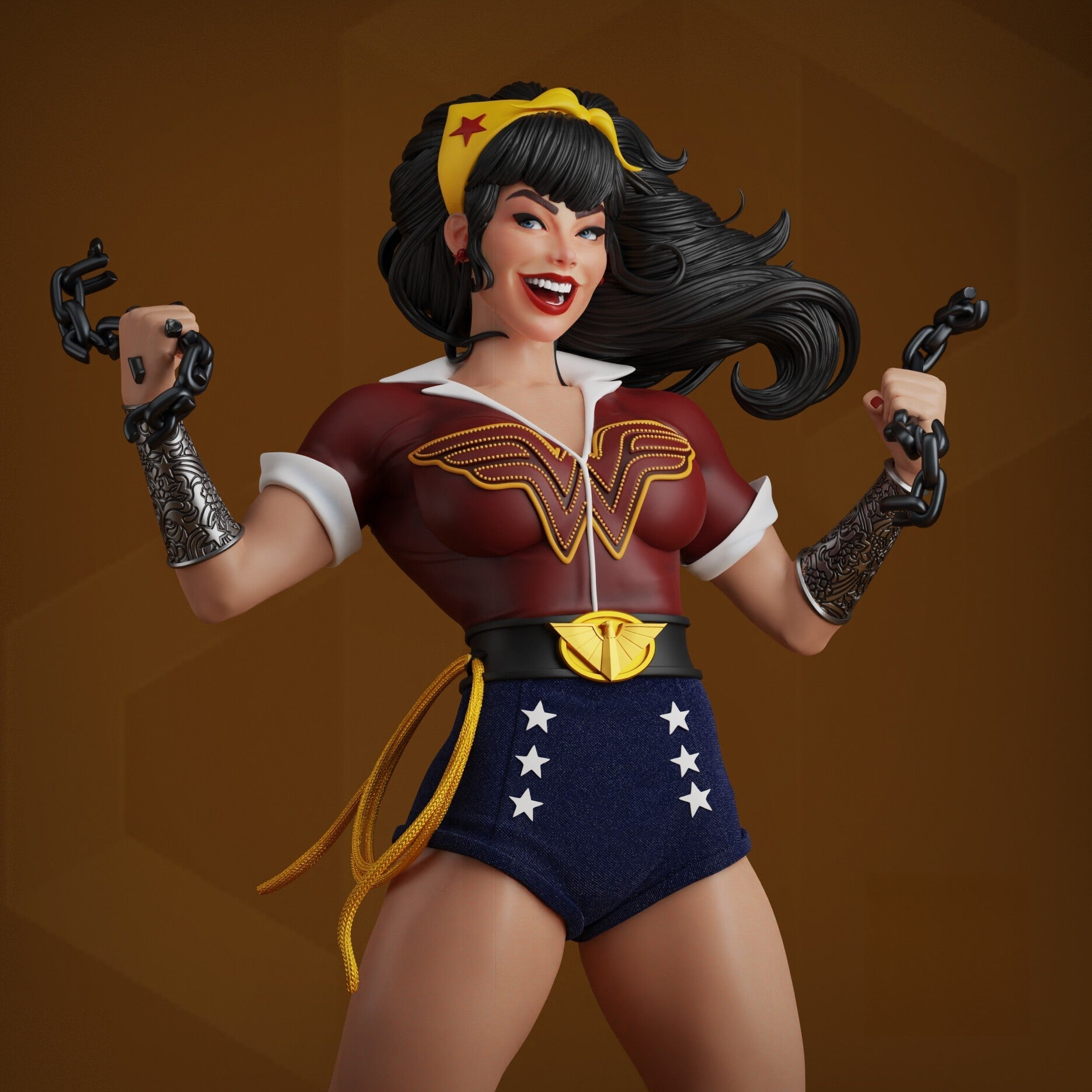 1339 Wonder Woman - DC Bombshells‎ - Diana of Themyscira - STL 3D Print Files - 3D Printed Garage Kit ガレージキット Resin Model Scale Figure フィギュア