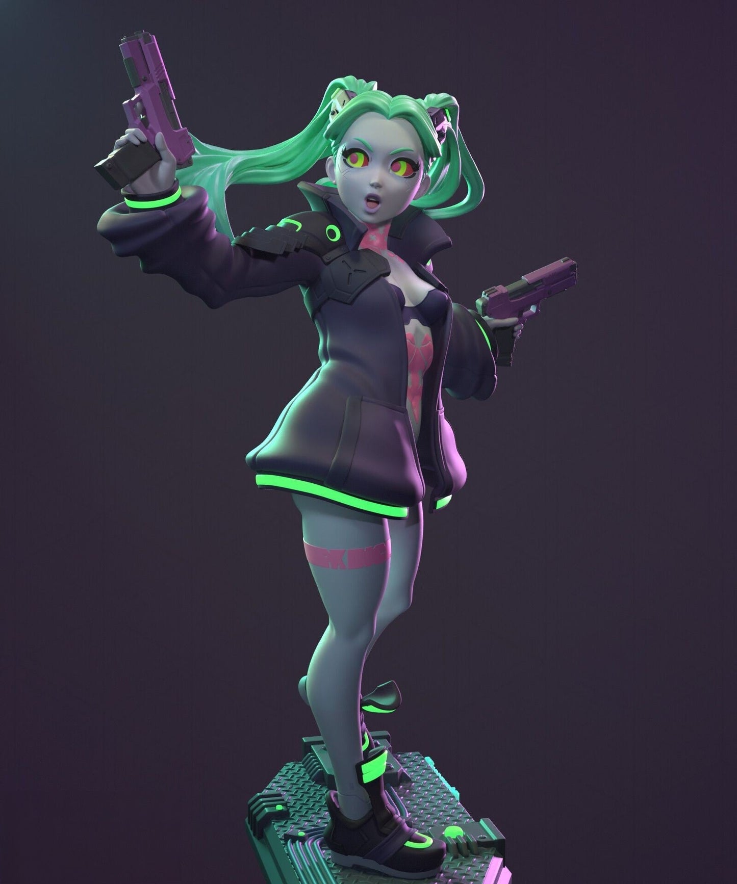 Rebecca Special Edition - Cyberpunk 2077 - STL 3D Print Files - 3D Printed Garage Kit ガレージキット Resin Model Scale Figure フィギュア