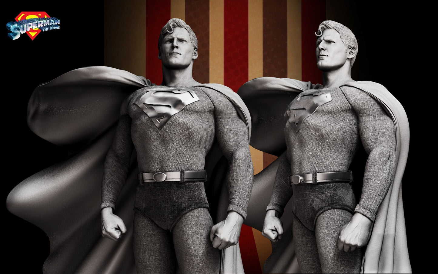 Superman 1978 - STL 3D Print Files - 3D Printed Garage Kit ガレージキット Resin Model Scale Figure フィギュア