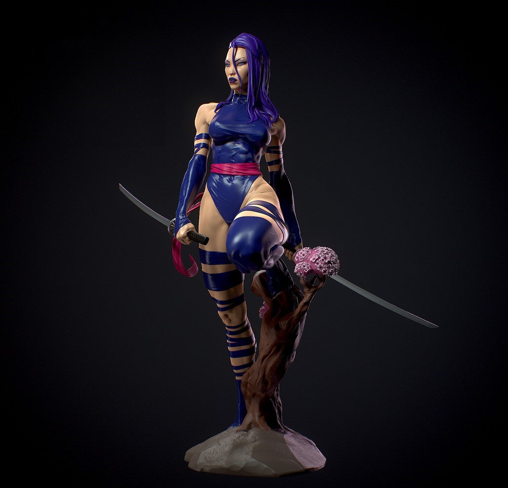 1331 Psylocke Special Edition - X-men - STL 3D Print Files - 3D Printed Garage Kit ガレージキット Resin Model Scale Figure フィギュア