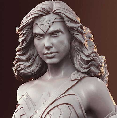 1402 Wonder Woman Gal Gadot - STL 3D Print Files - 3D Printed Garage Kit ガレージキット Resin Model Scale Figure フィギュア