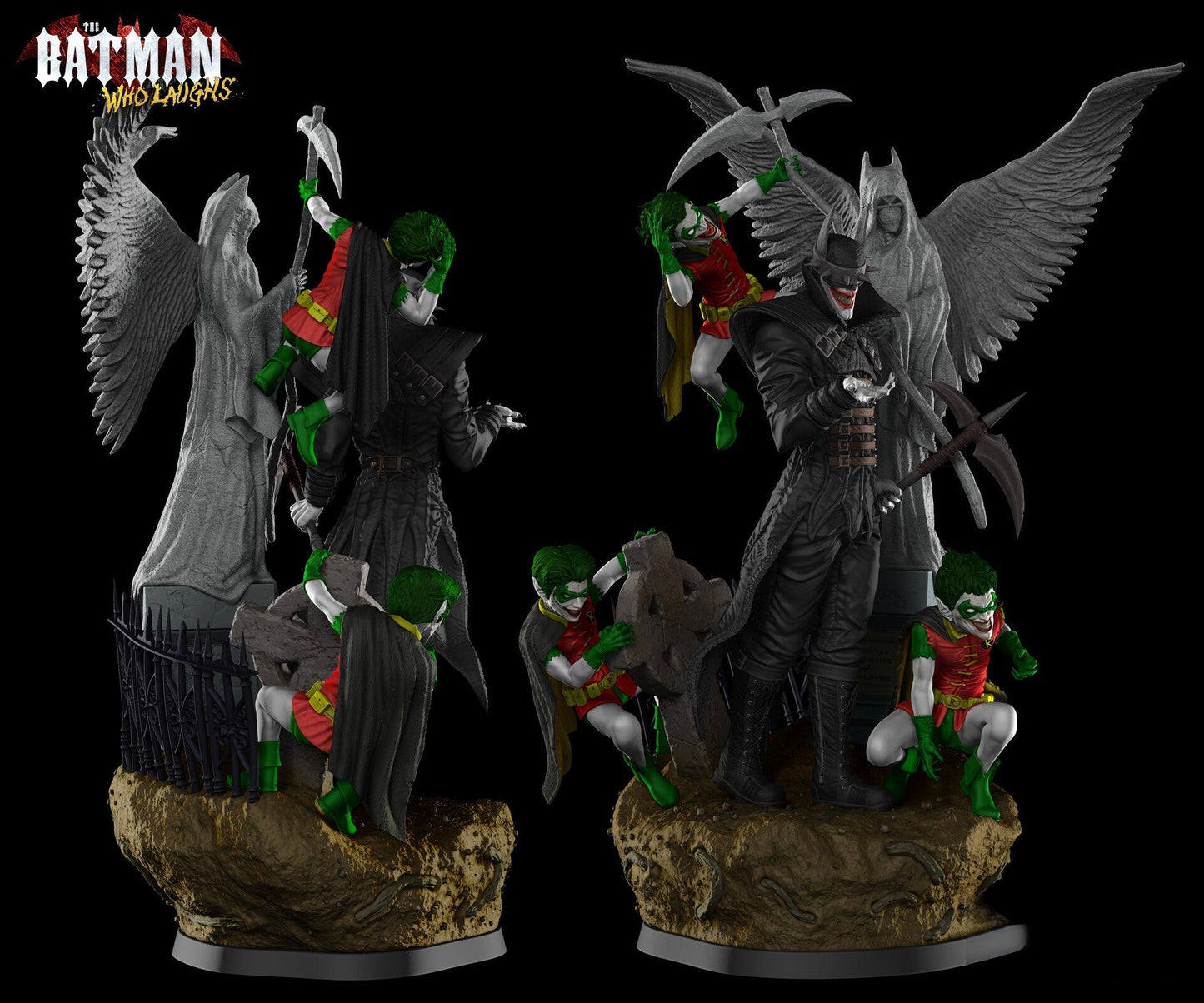 1561 Batman Who Laughs - DC Comics - STL 3D Print Files - 3D Printed Garage Kit ガレージキット Resin Model Scale Figure フィギュア
