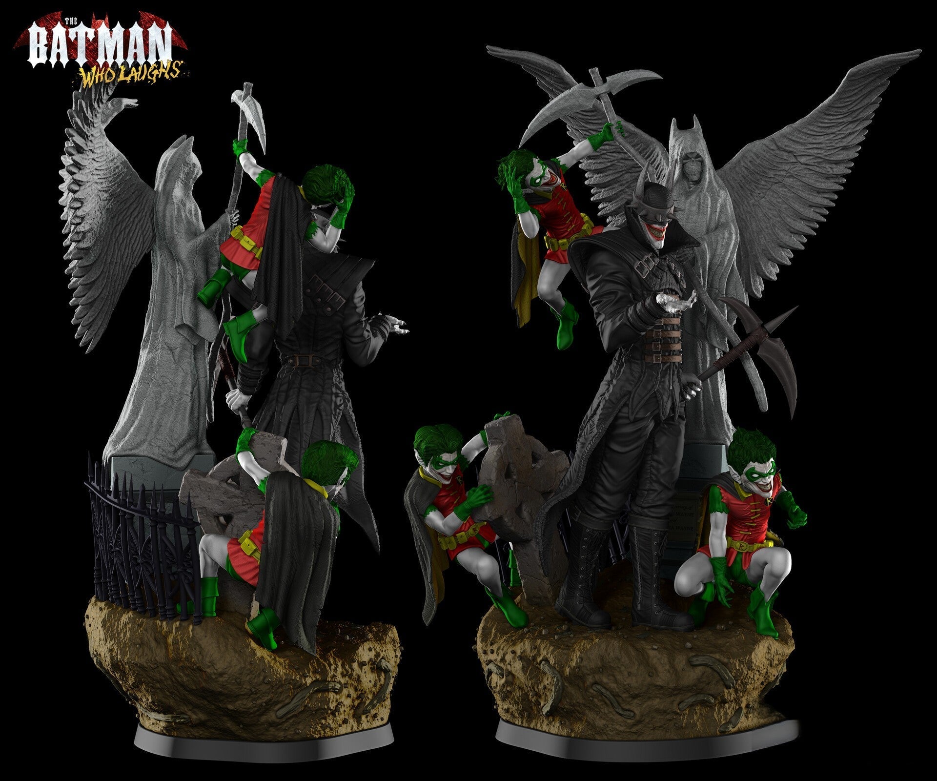 1561 Batman Who Laughs - DC Comics - STL 3D Print Files - 3D Printed Garage Kit ガレージキット Resin Model Scale Figure フィギュア