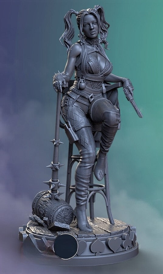 1572 Harley Quinn - DC Comics - STL 3D Print Files - 3D Printed Garage Kit ガレージキット Resin Model Scale Figure フィギュア